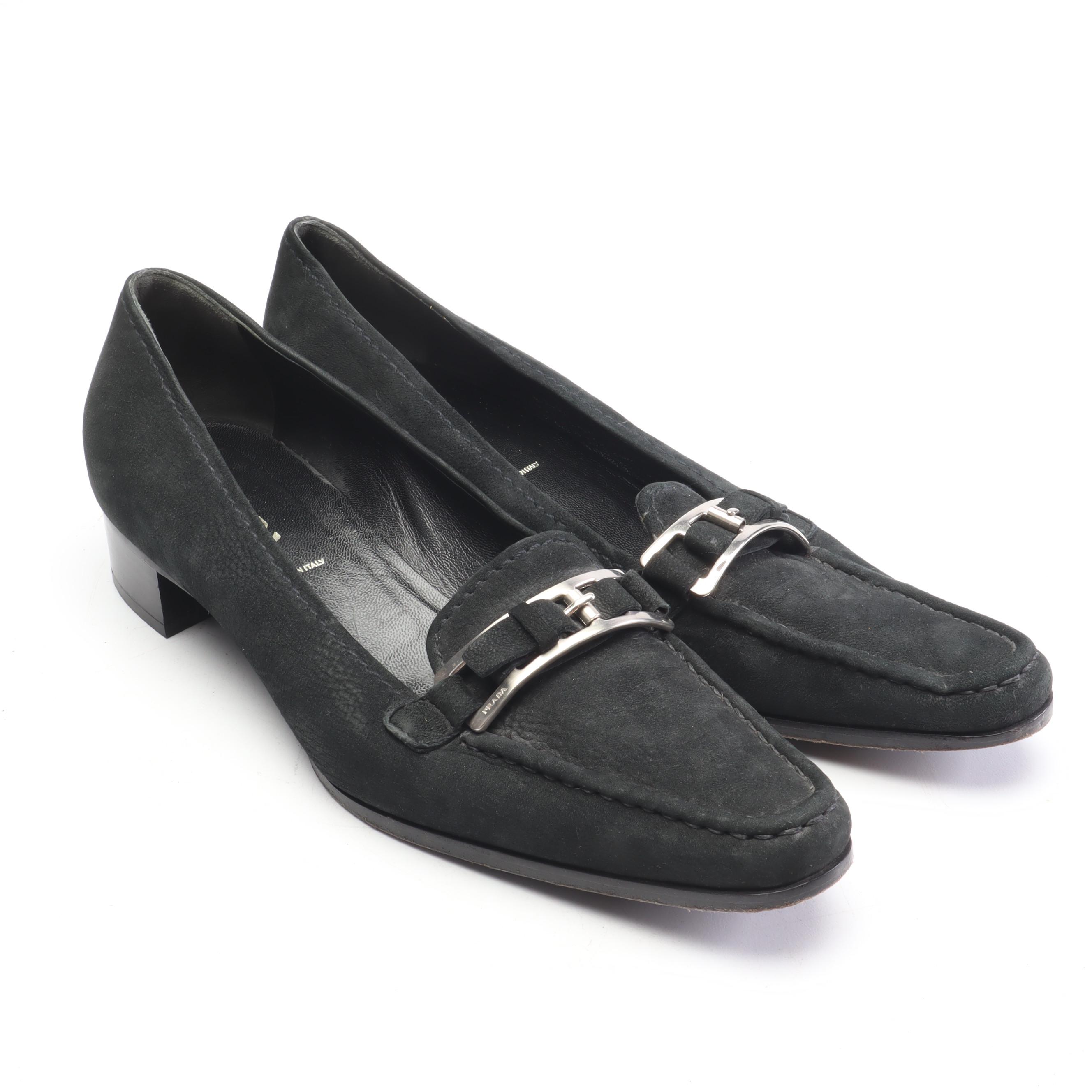 Prada, Battaglia and Manolo Blahnik Suede and Satin Shoes