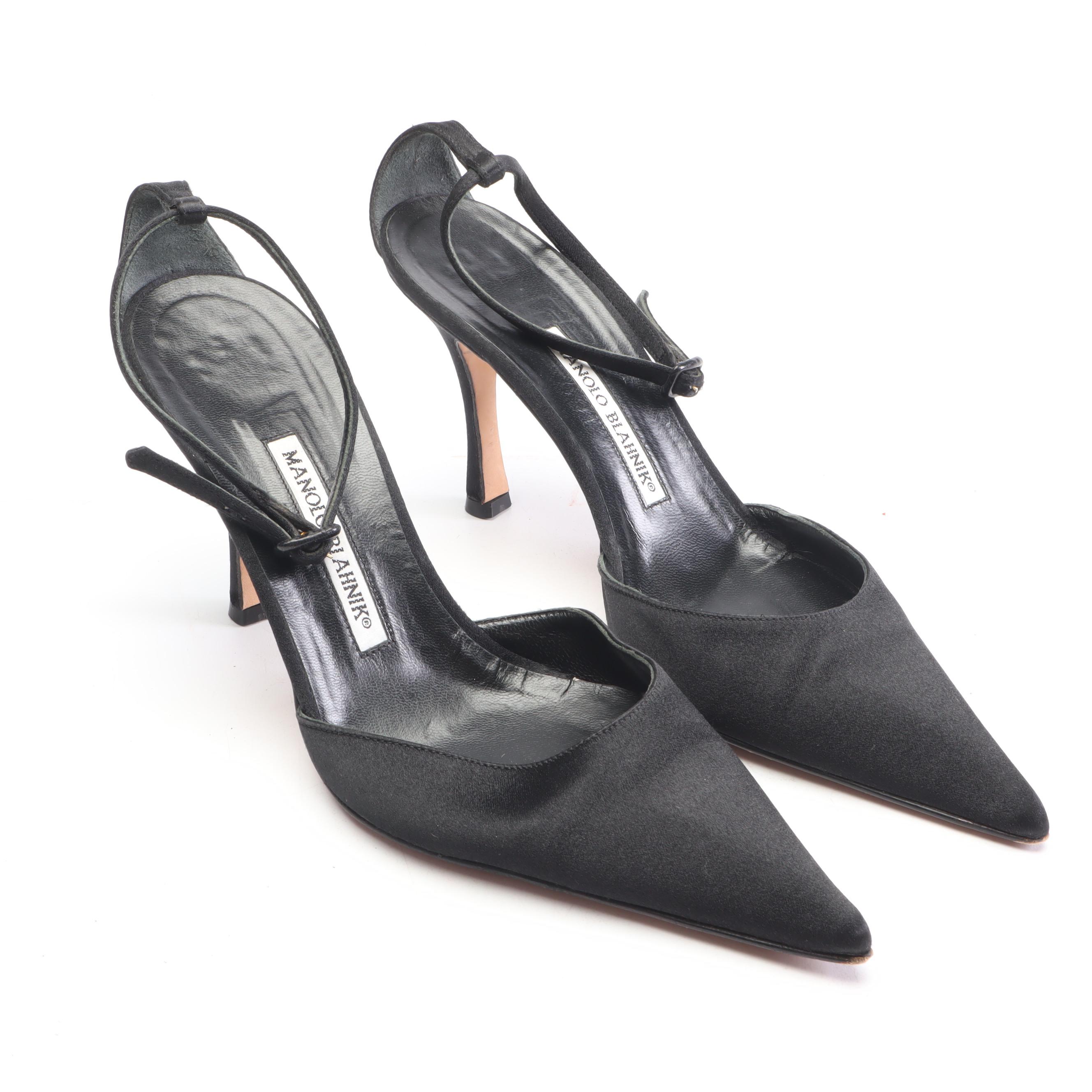 Prada, Battaglia and Manolo Blahnik Suede and Satin Shoes