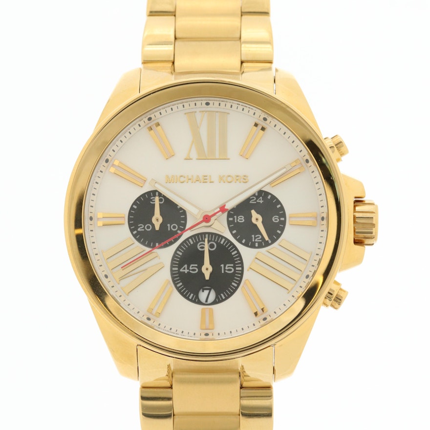 Michael Kors MK-5838 Gold Tone Chronograph Wristwatch