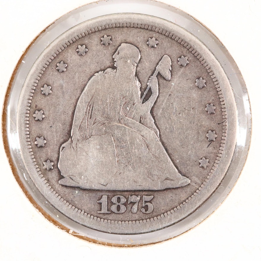 1875-S Seated Liberty Twenty-Cent Coin
