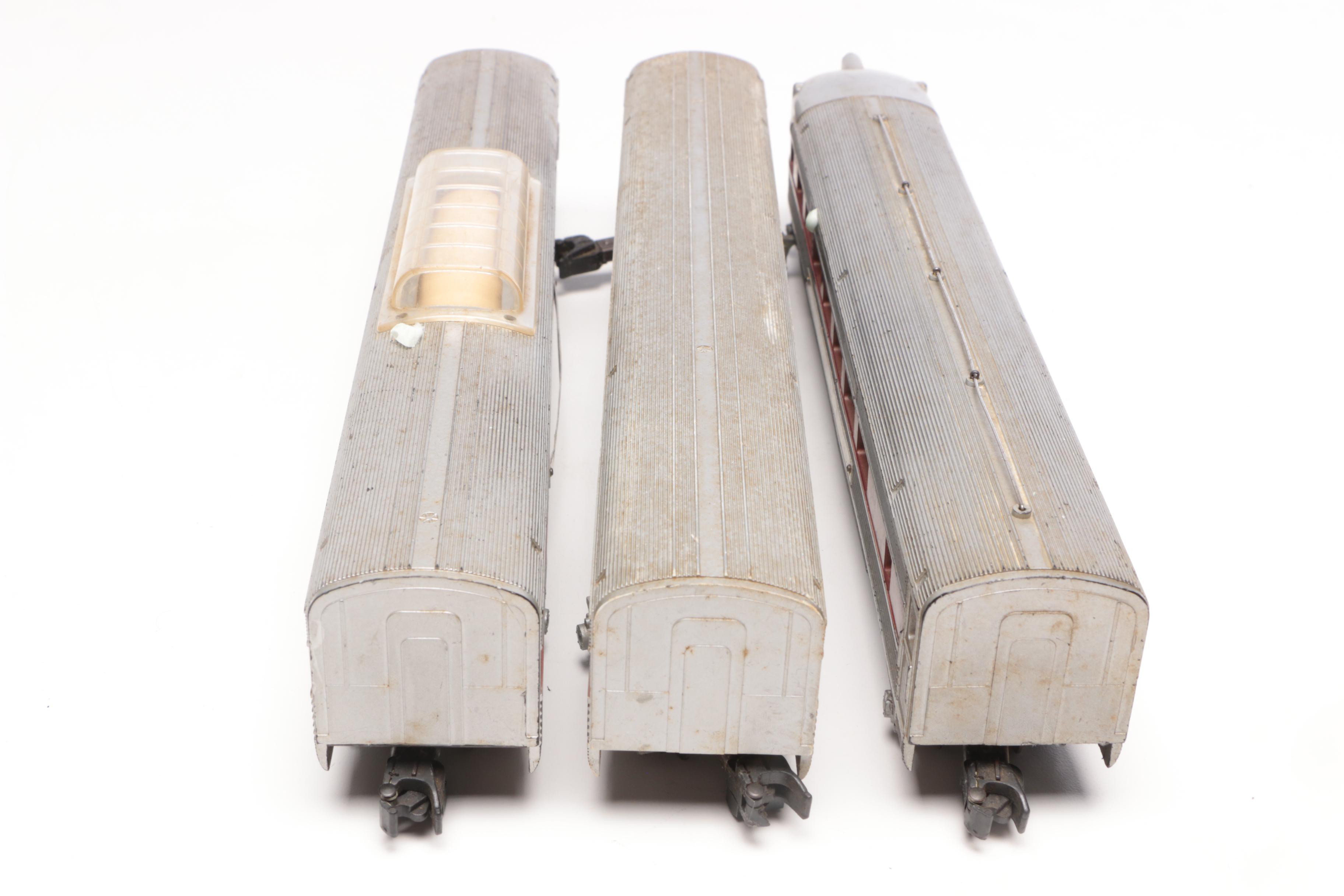 Pre-War Lionel Model Train Cars with Track, 1930s Vintage