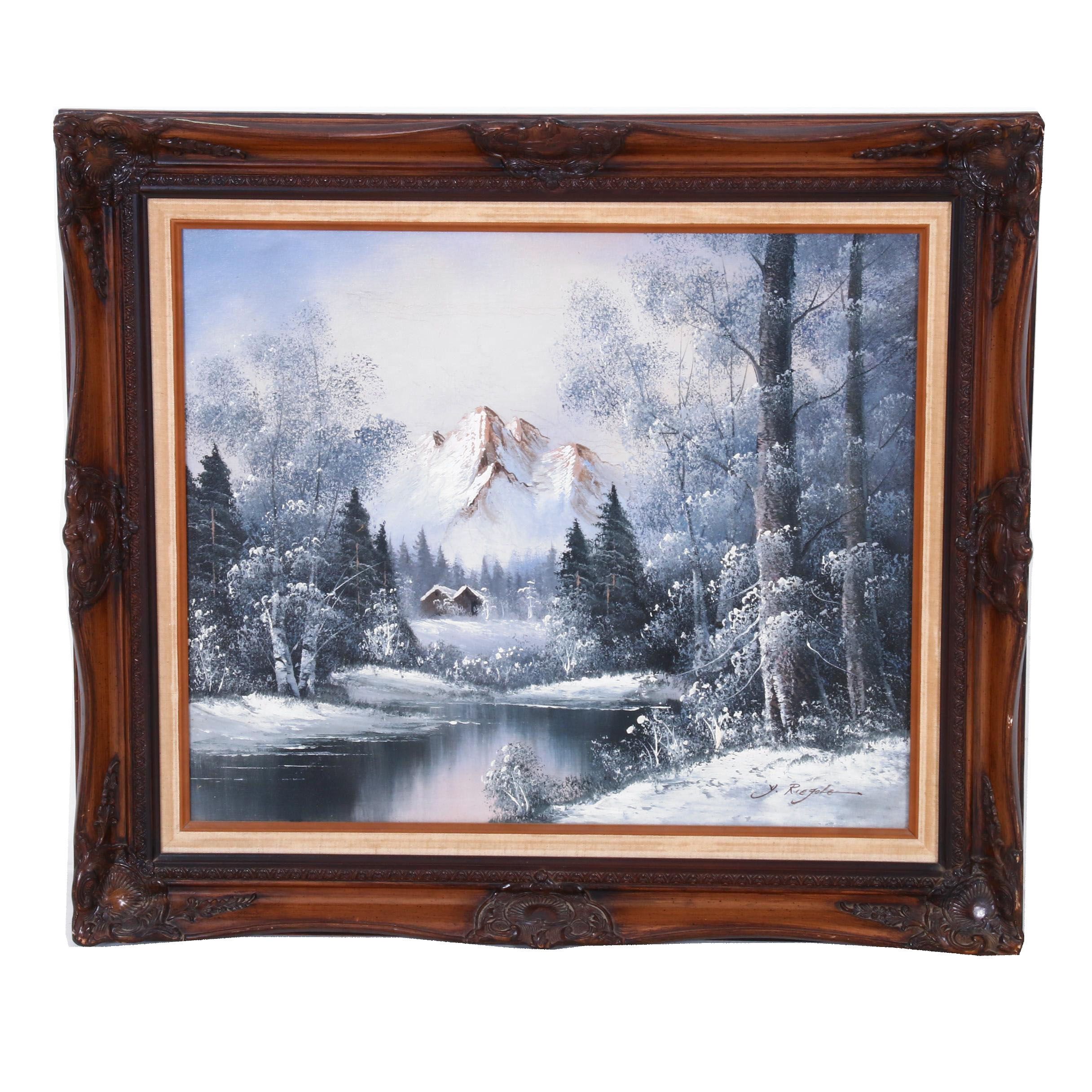 Y. Riefole Landscape Oil Painting