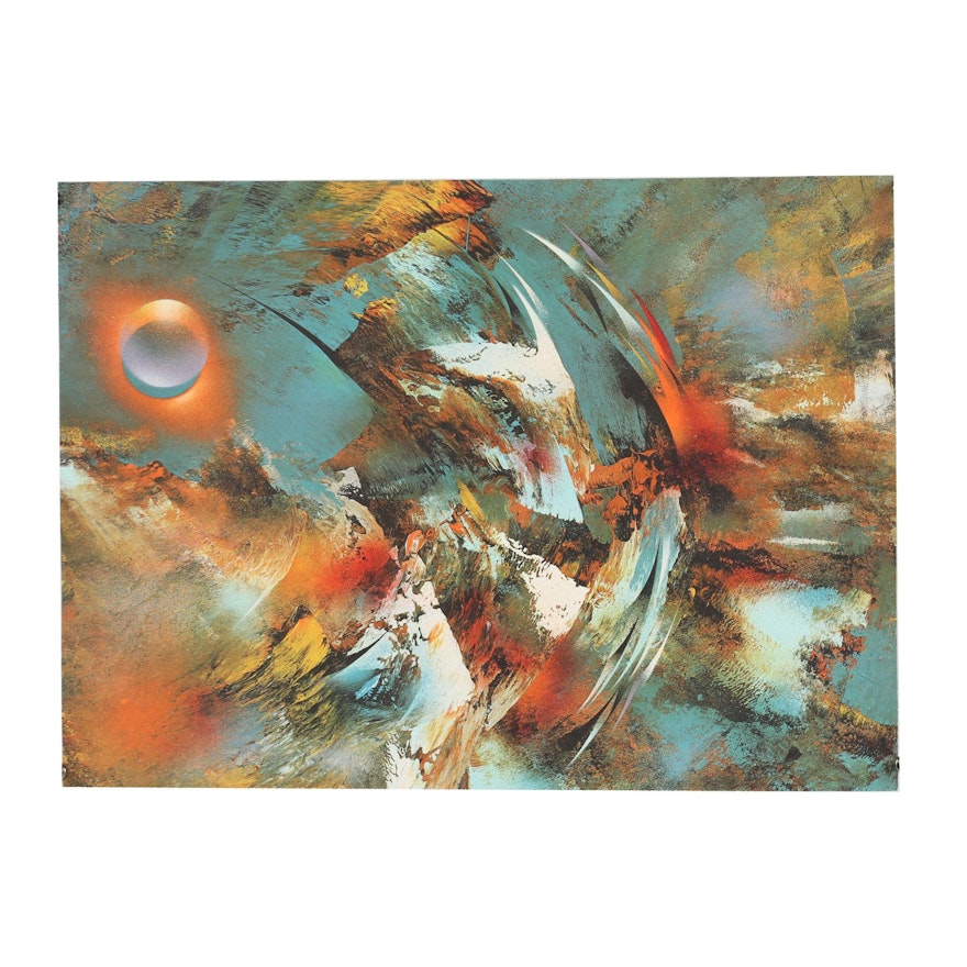 Leonardo Nierman Abstract Lithograph