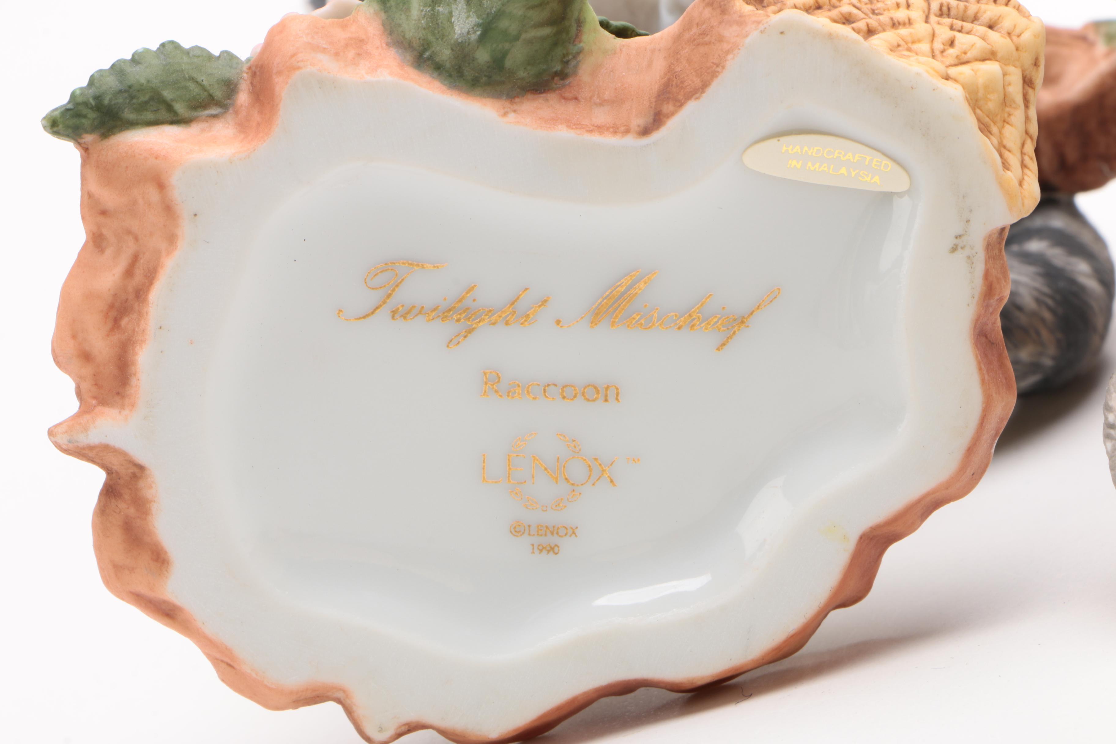 Franklin Mint Woodland Surprises Series Porcelain Animal Figurines, 1984