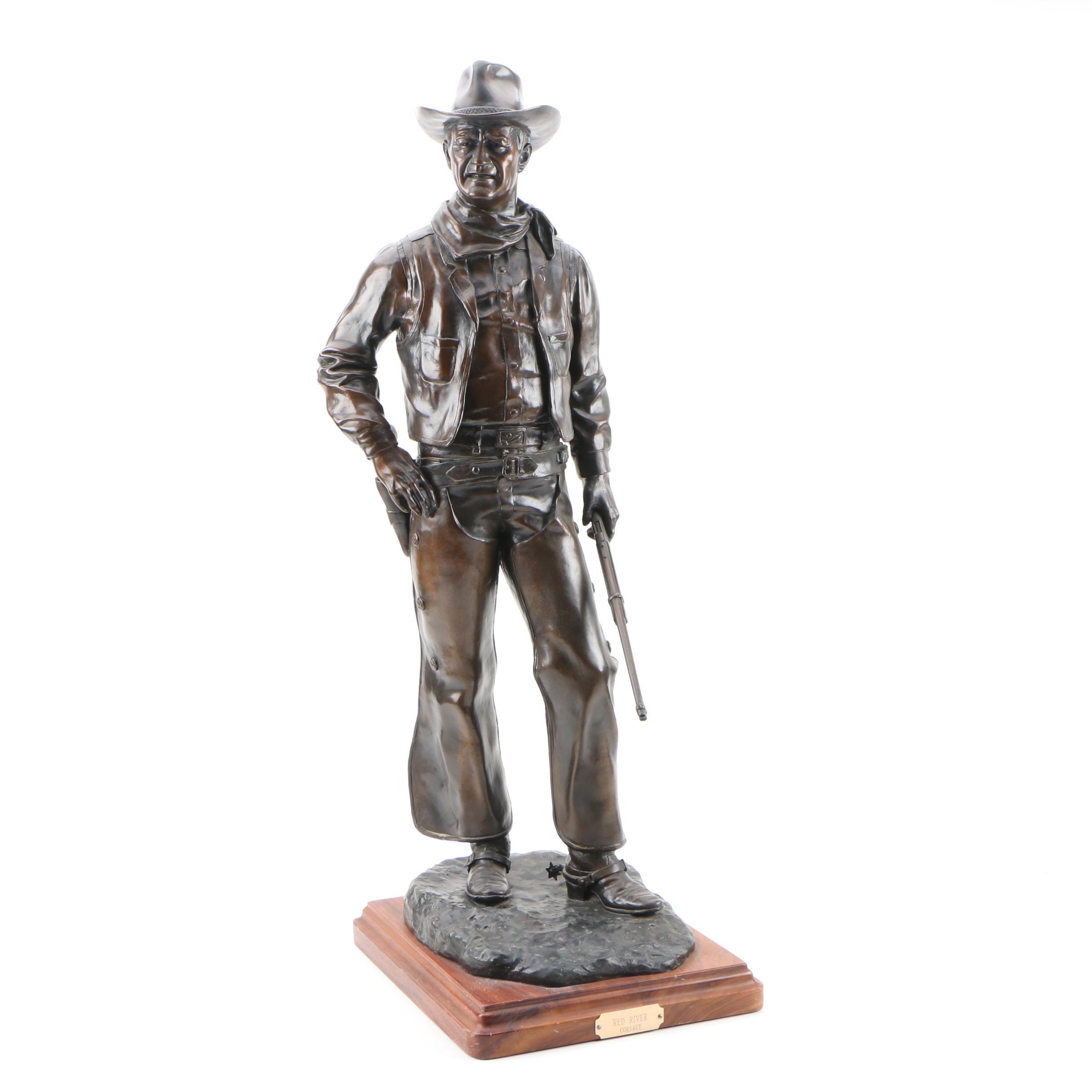 Jesse Corsaut Limited Edition Sculpture of John Wayne "Red River"