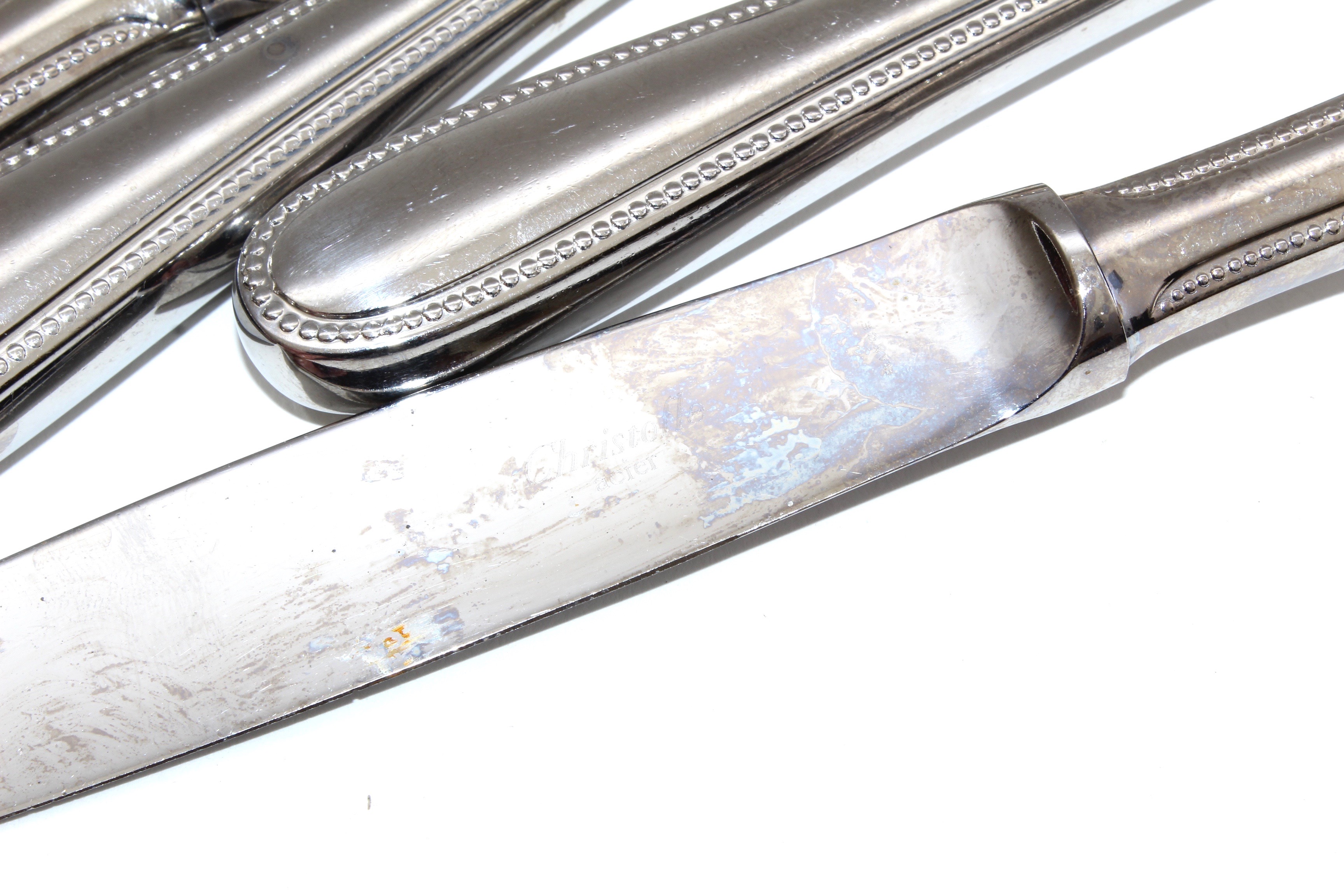 Christofle Stainless Steel Flatware "Acier" Pattern