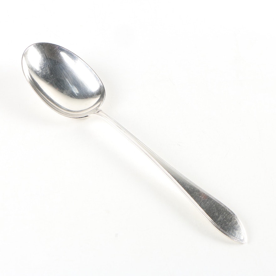 Tiffany & Co. "Reeded Edge" Sterling Silver Casserole Spoon, 1937–1947