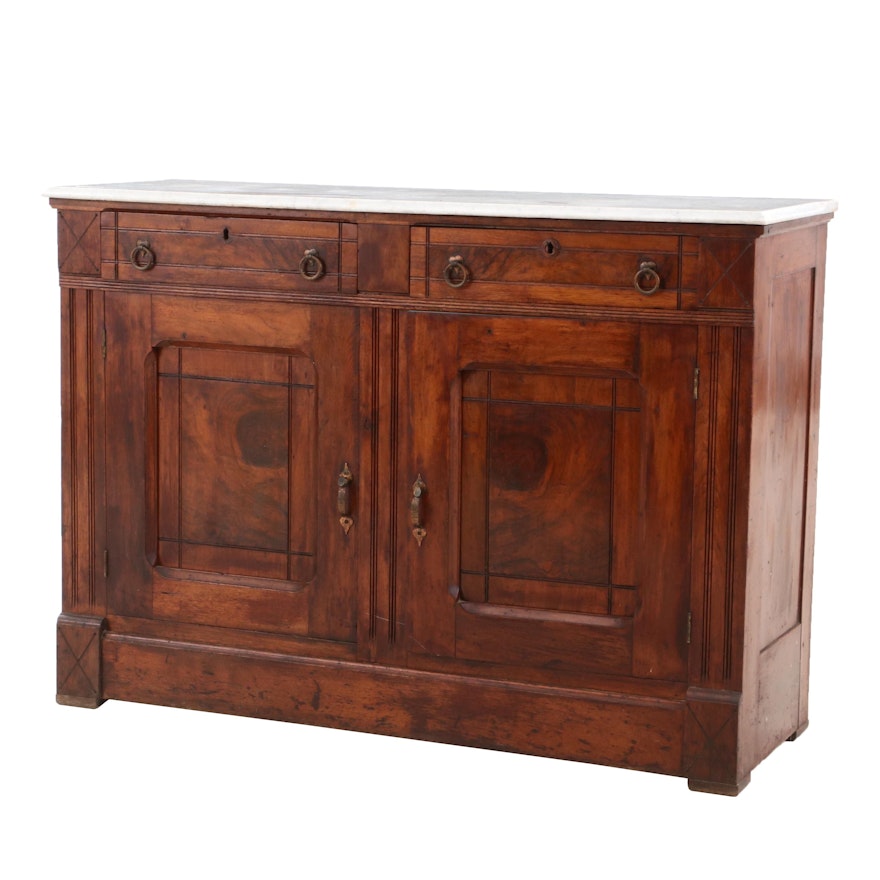 Victorian Eastlake Walnut Sideboard, Late 19th Century