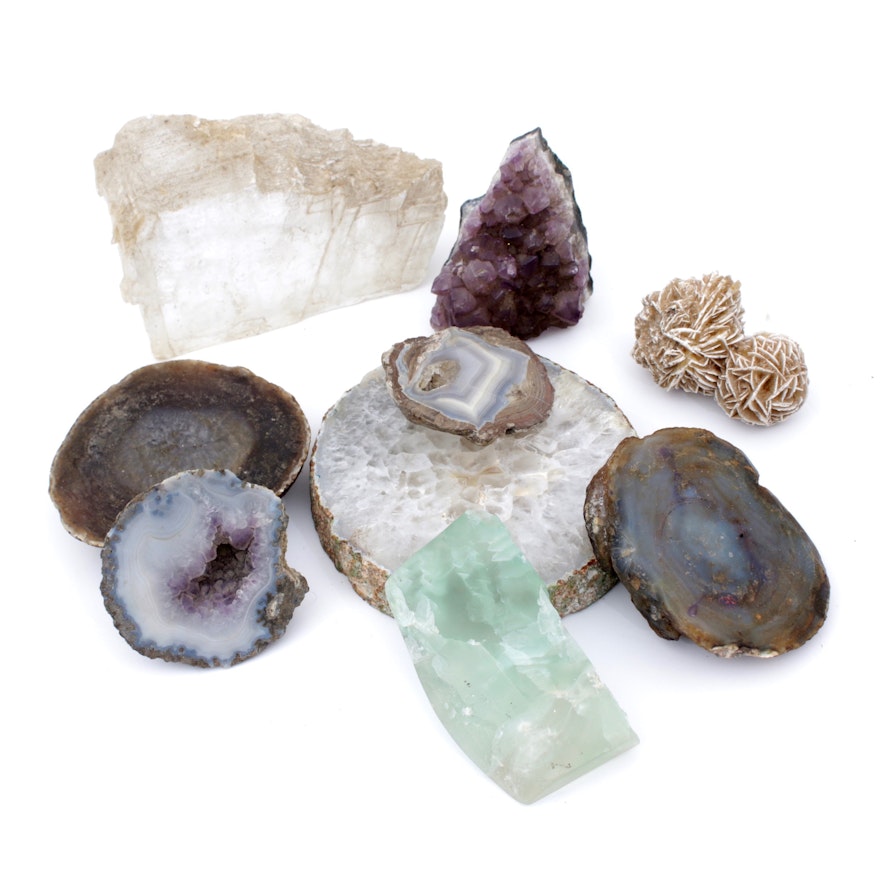 Minerals Including Geodes and Desert Rose