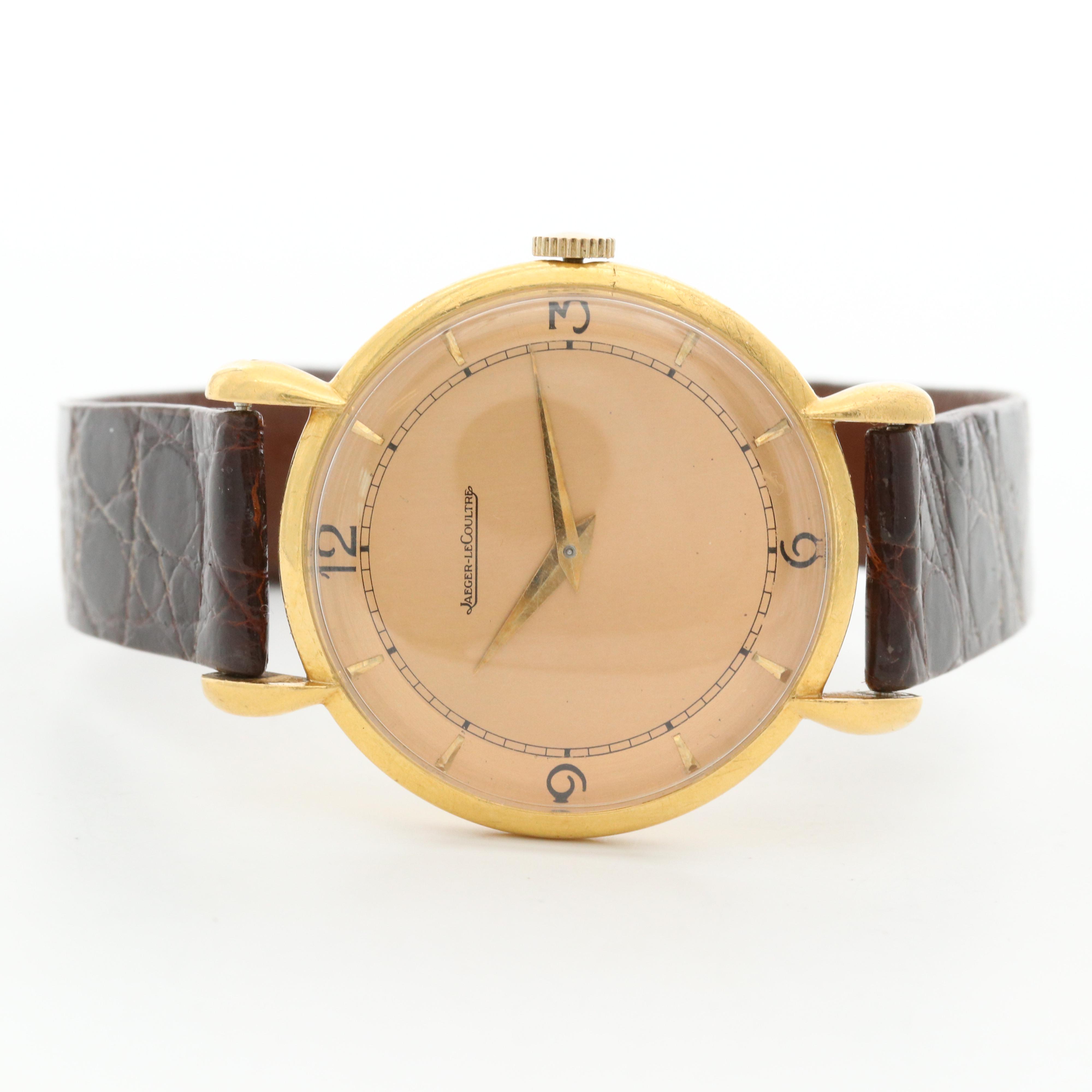 Vintage Jaeger-LeCoultre 18K Yellow Gold Stem Wind Watch