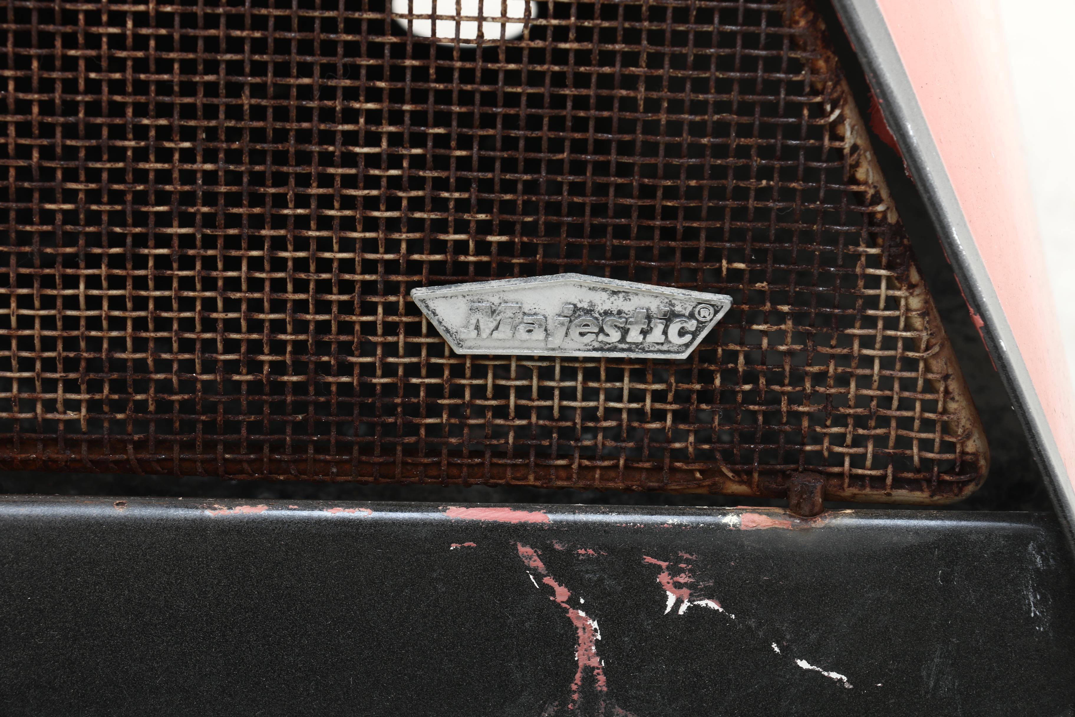 Mid Century Modern Style Majestic Metal Outdoor Wood Burning Fireplace