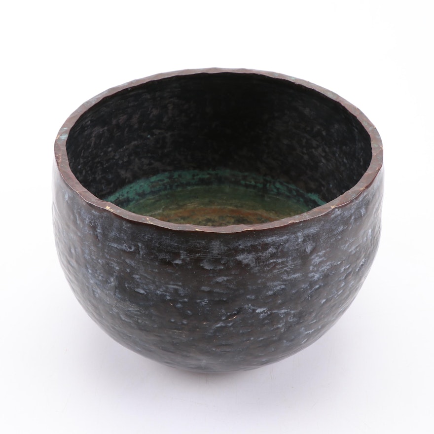 Tibetan Hammered Bronze Singing Bowl, Vintage