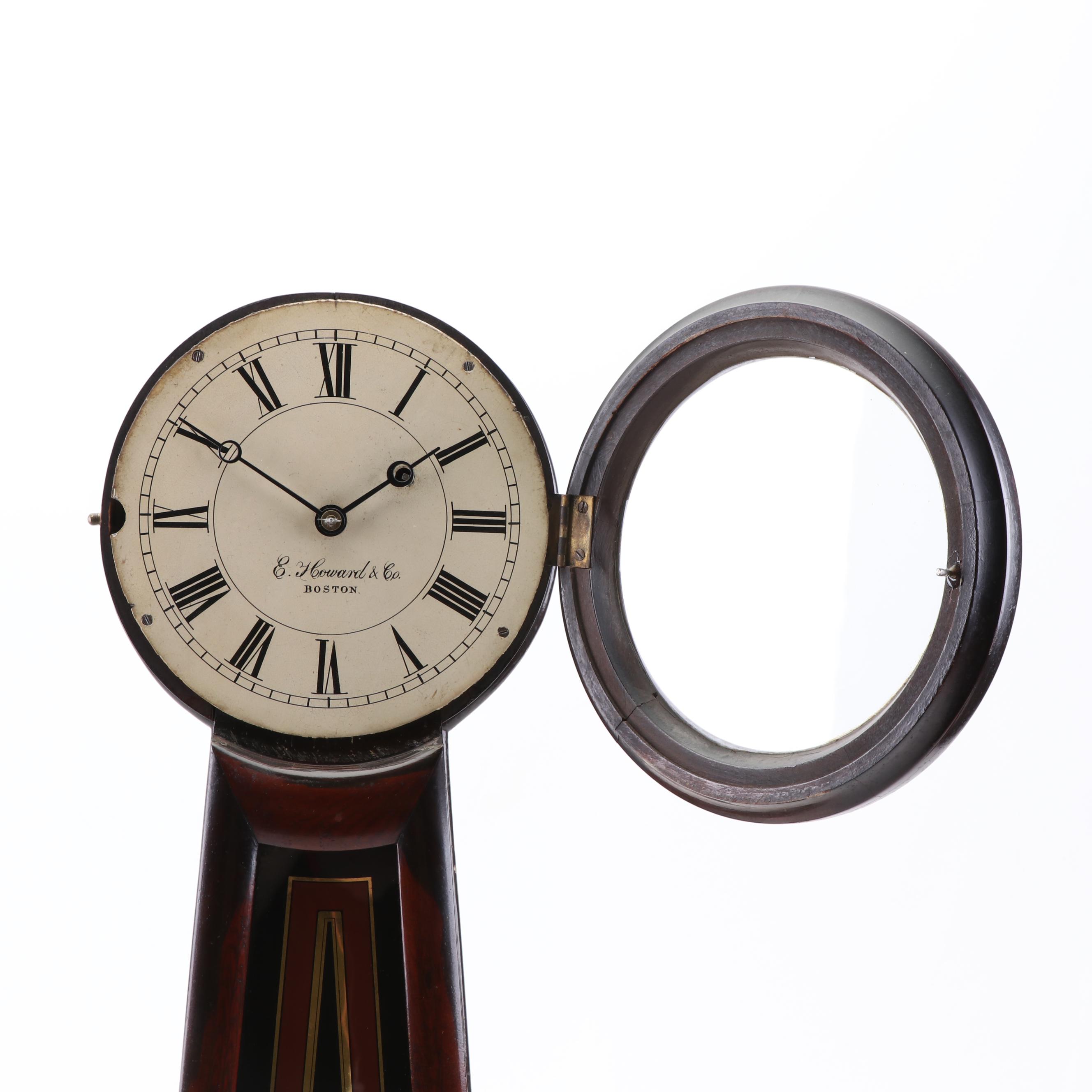 E. Howard & Co. Rosewood and Églomisé Banjo Clock, circa 1860