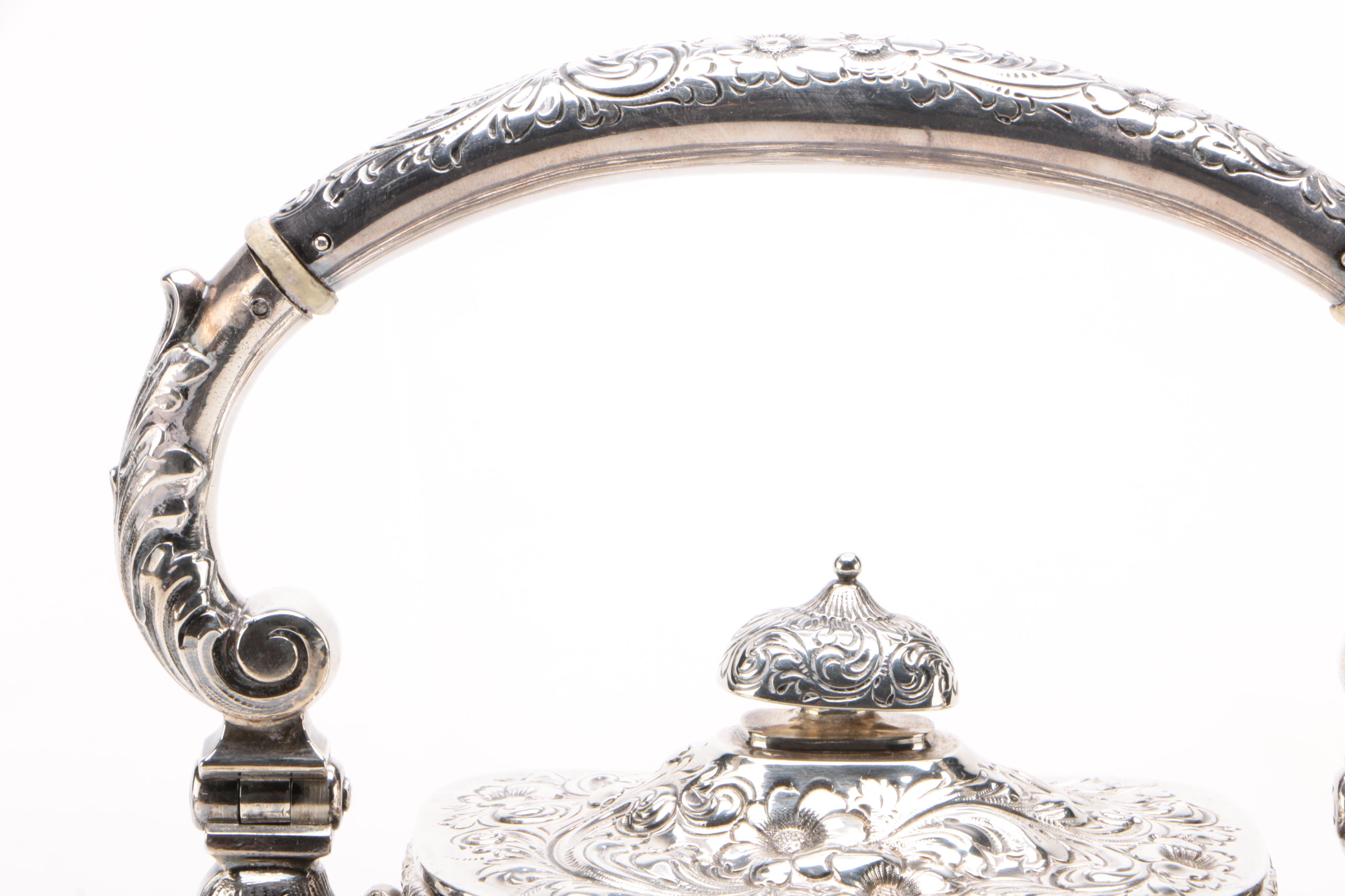 Bailey, Banks & Biddle Sterling Silver Tea Kettle on Stand, Late 19th Century