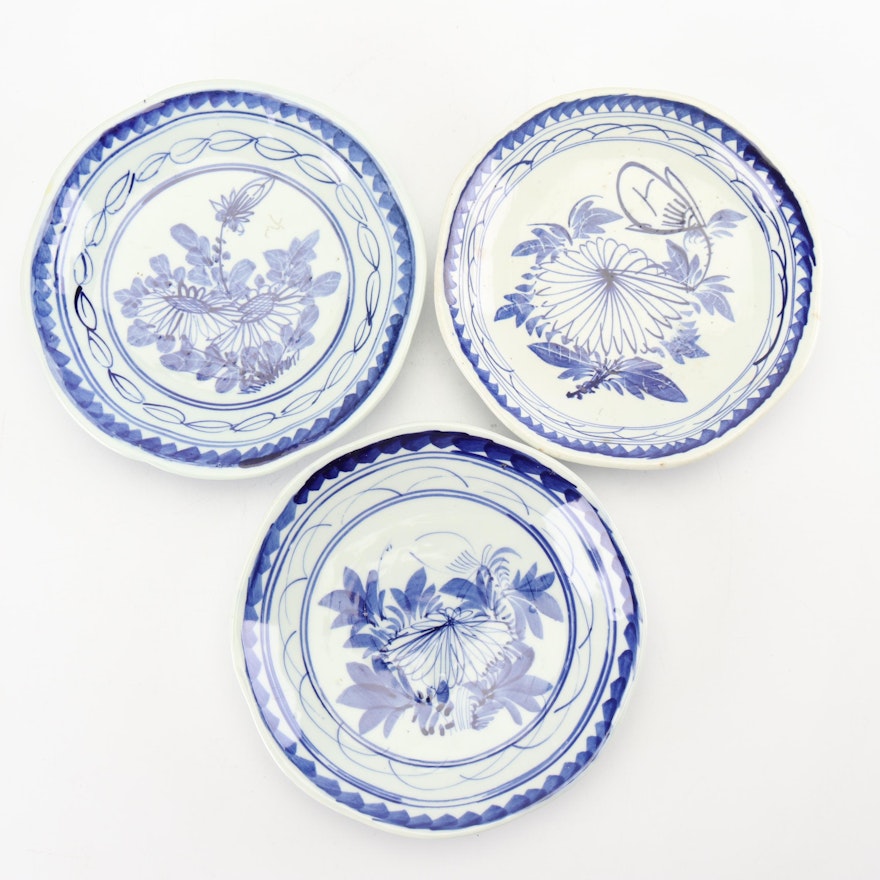 Chinese Hand-Painted Earthenware Dishes