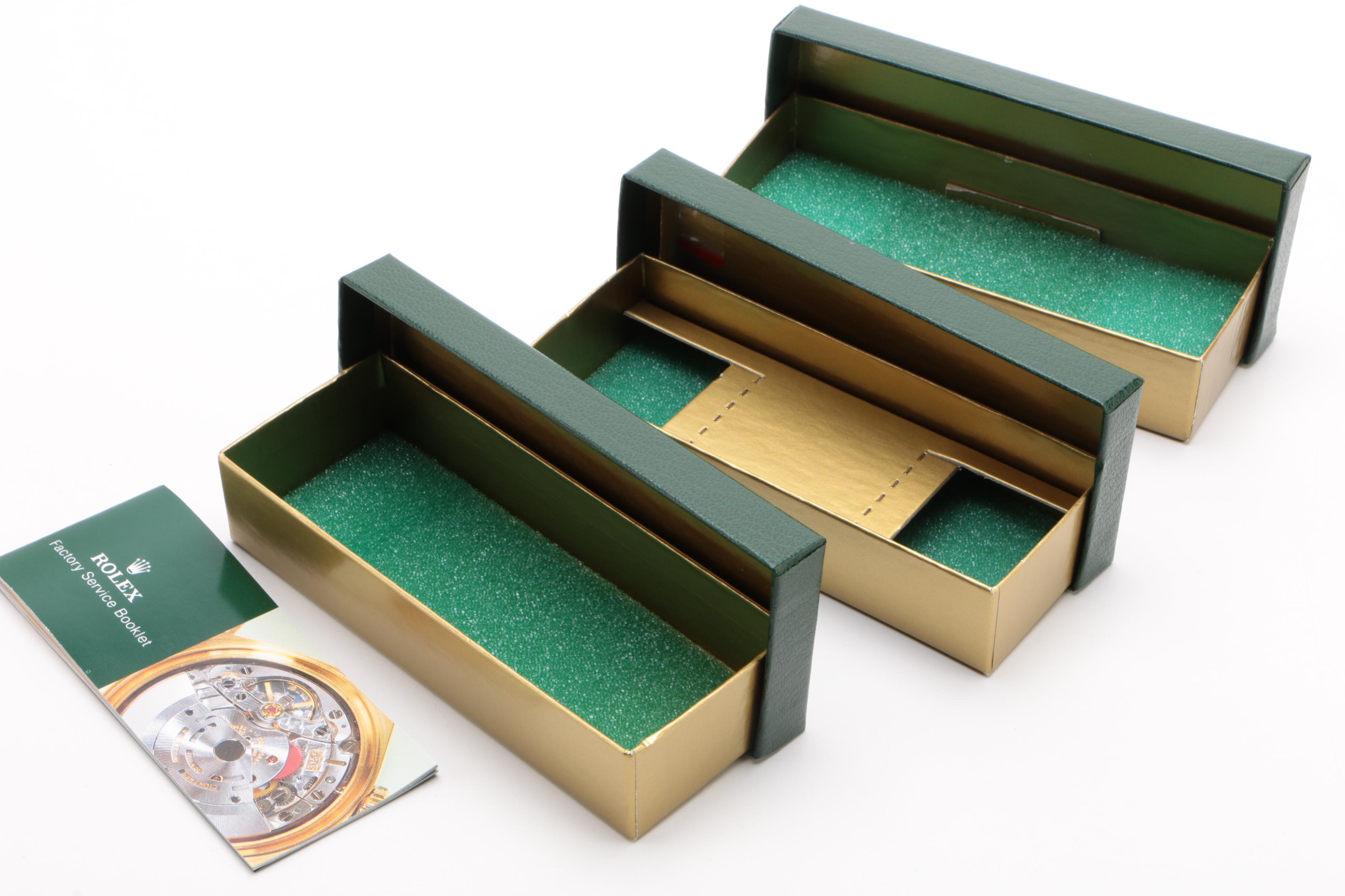 Rolex Service Division Cardboard Boxes, Late 20th Century