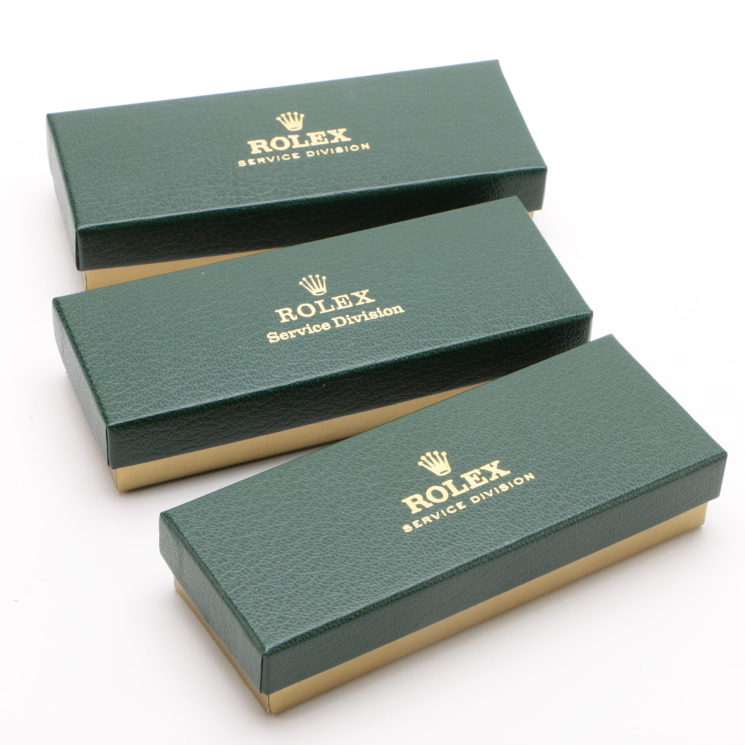 Rolex Service Division Cardboard Boxes, Late 20th Century