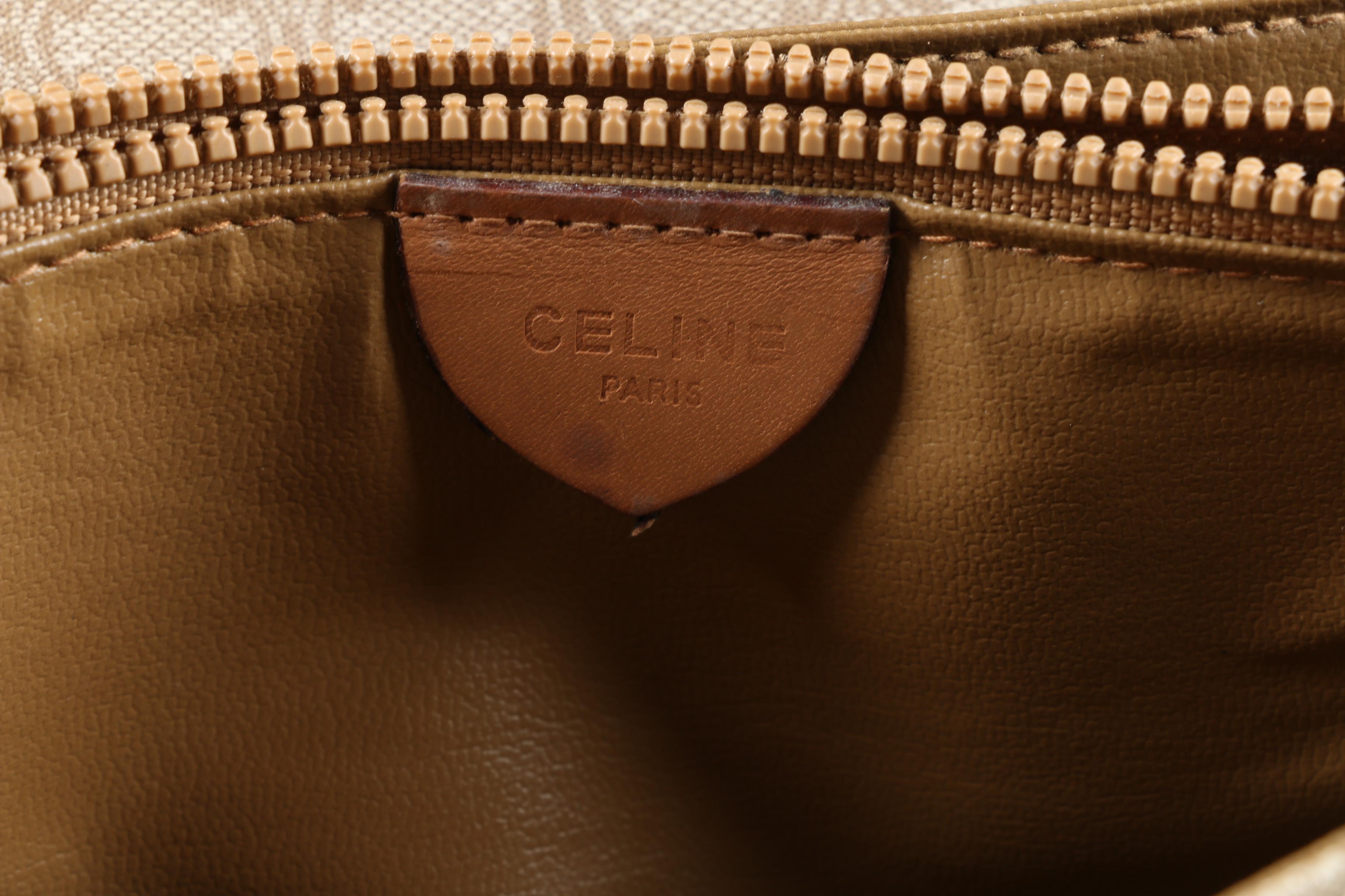 Celine Paris Handbag In Monogram Coated Canvas and Leather