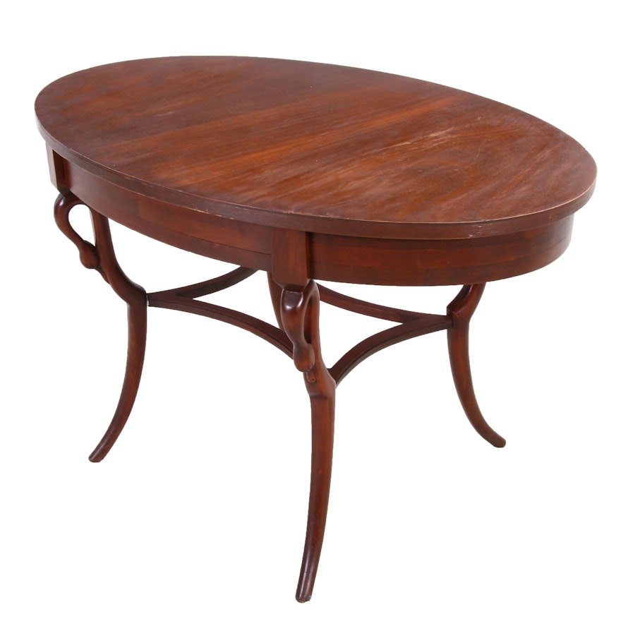 Neoclassical Style Mahogany Accent Table