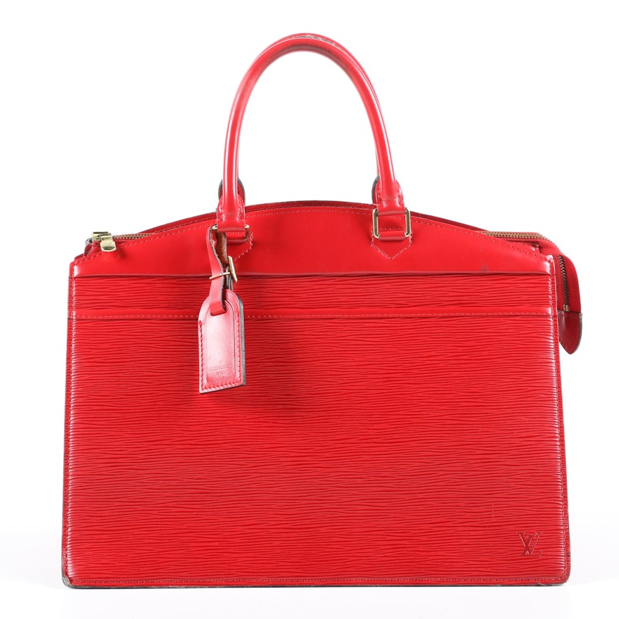 Louis Vuitton Paris Red Epi Leather Riviera Tote