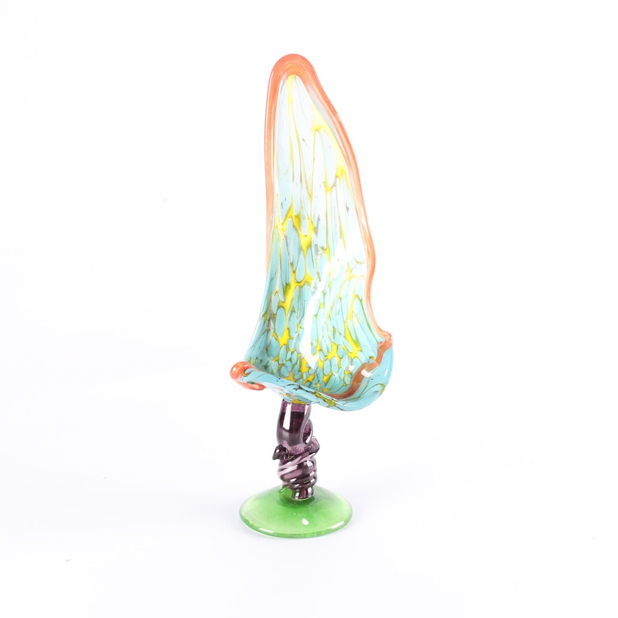 Hand-Blown Abstract Art Glass Sculpture