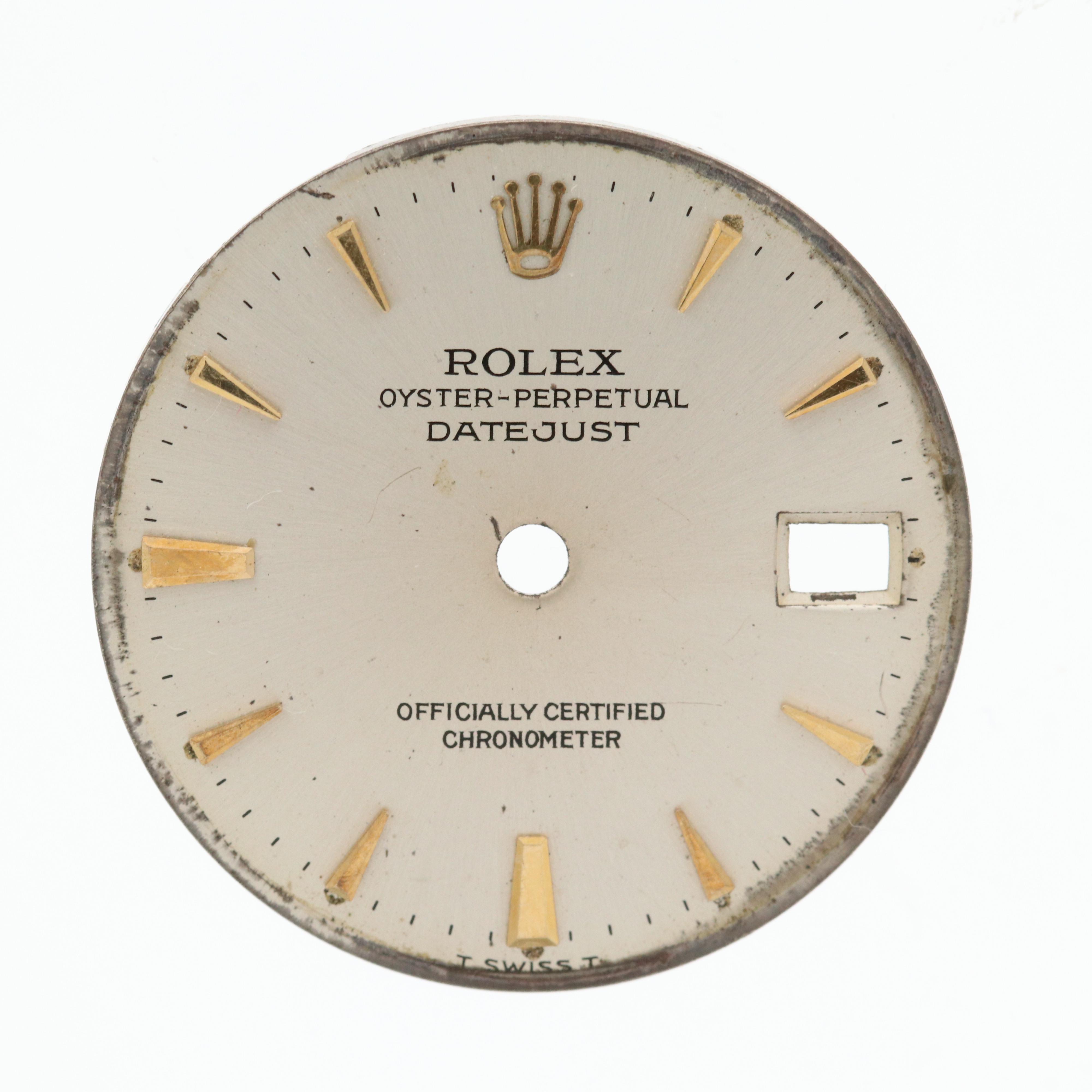 Vintage Rolex Datejust Silver Sunburst Dial