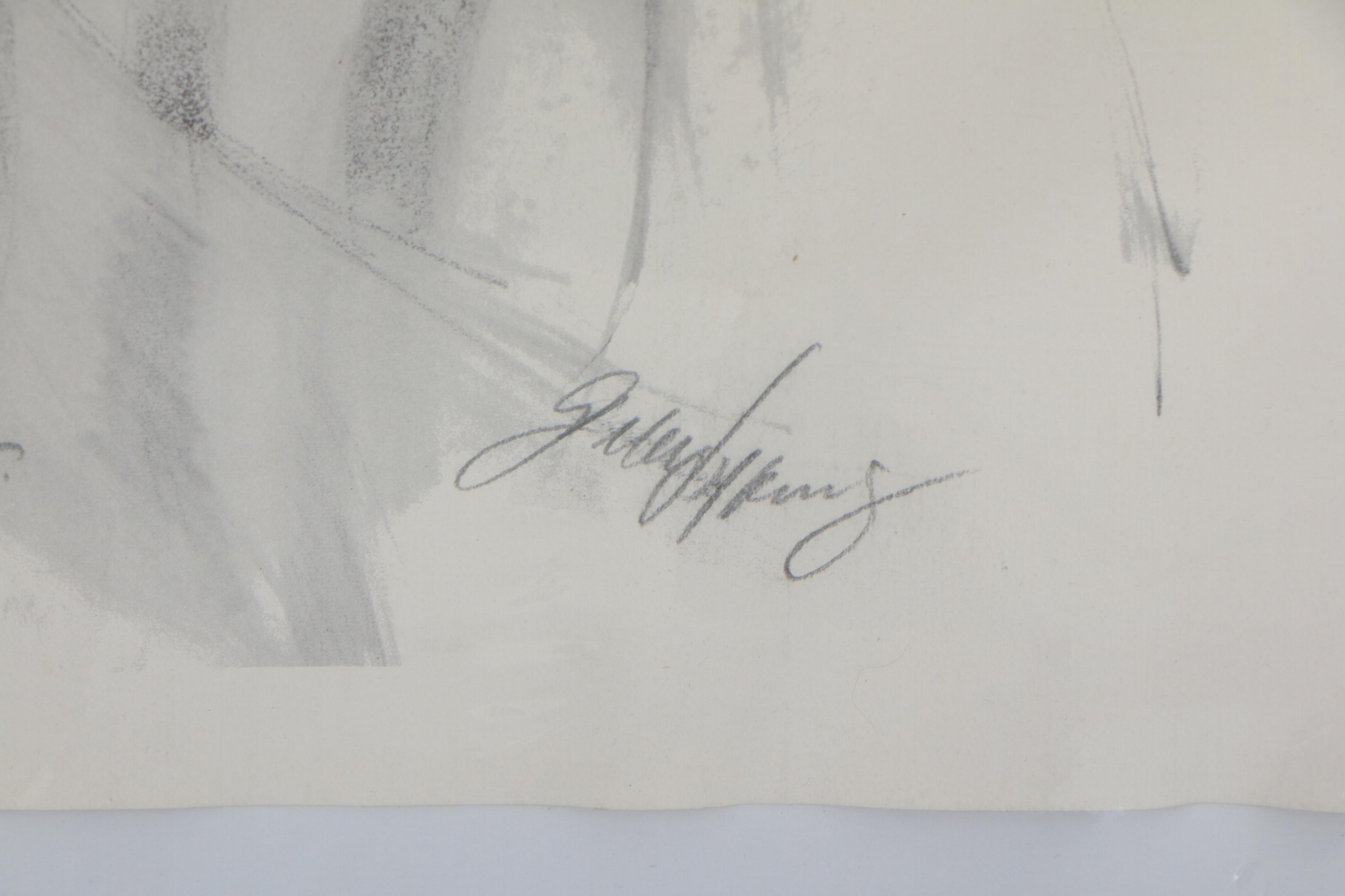 Gilbert Young Artist's Proof Halftone Print of Woman Dressing