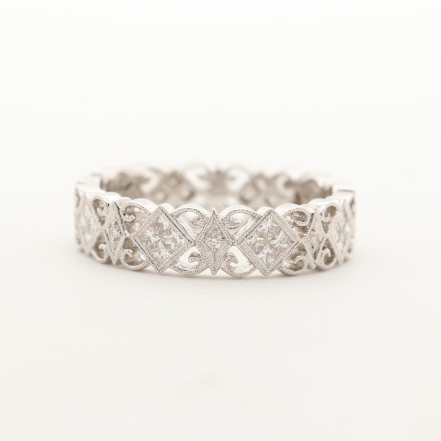 Beverly K 18K White Gold Diamond Band