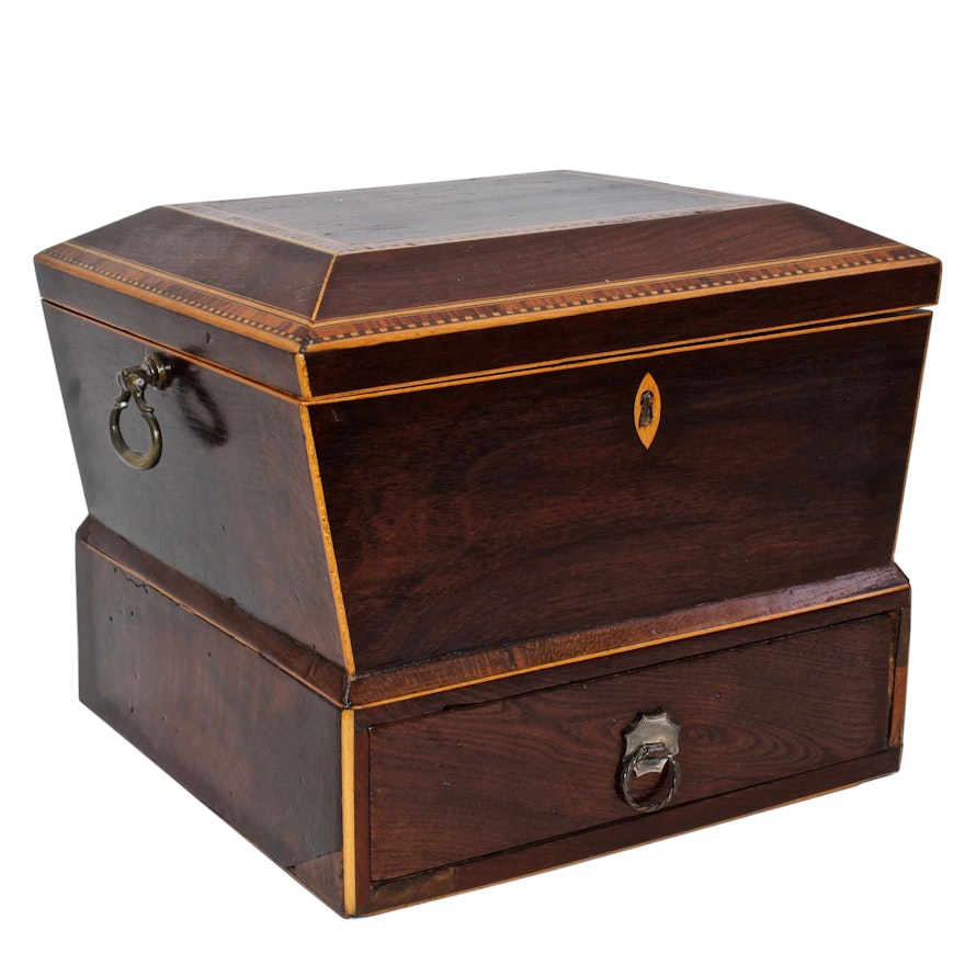 Rosewood Tunbridge Sewing Box, Circa 1850s