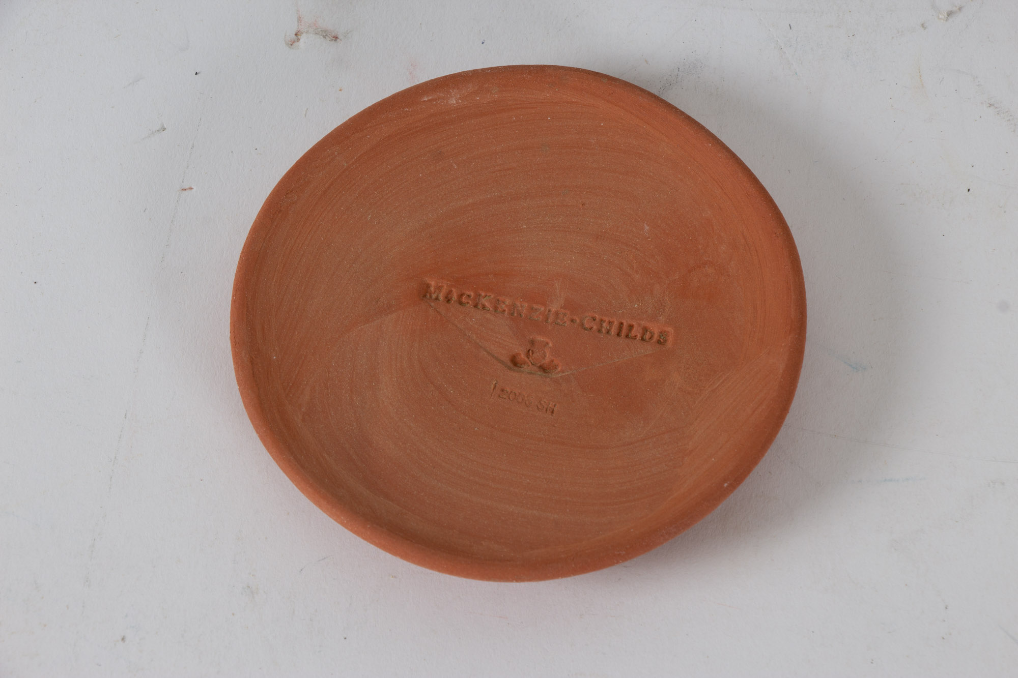 MacKenzie-Childs White Glazed "Cheltenham Thistle" Floor Vase