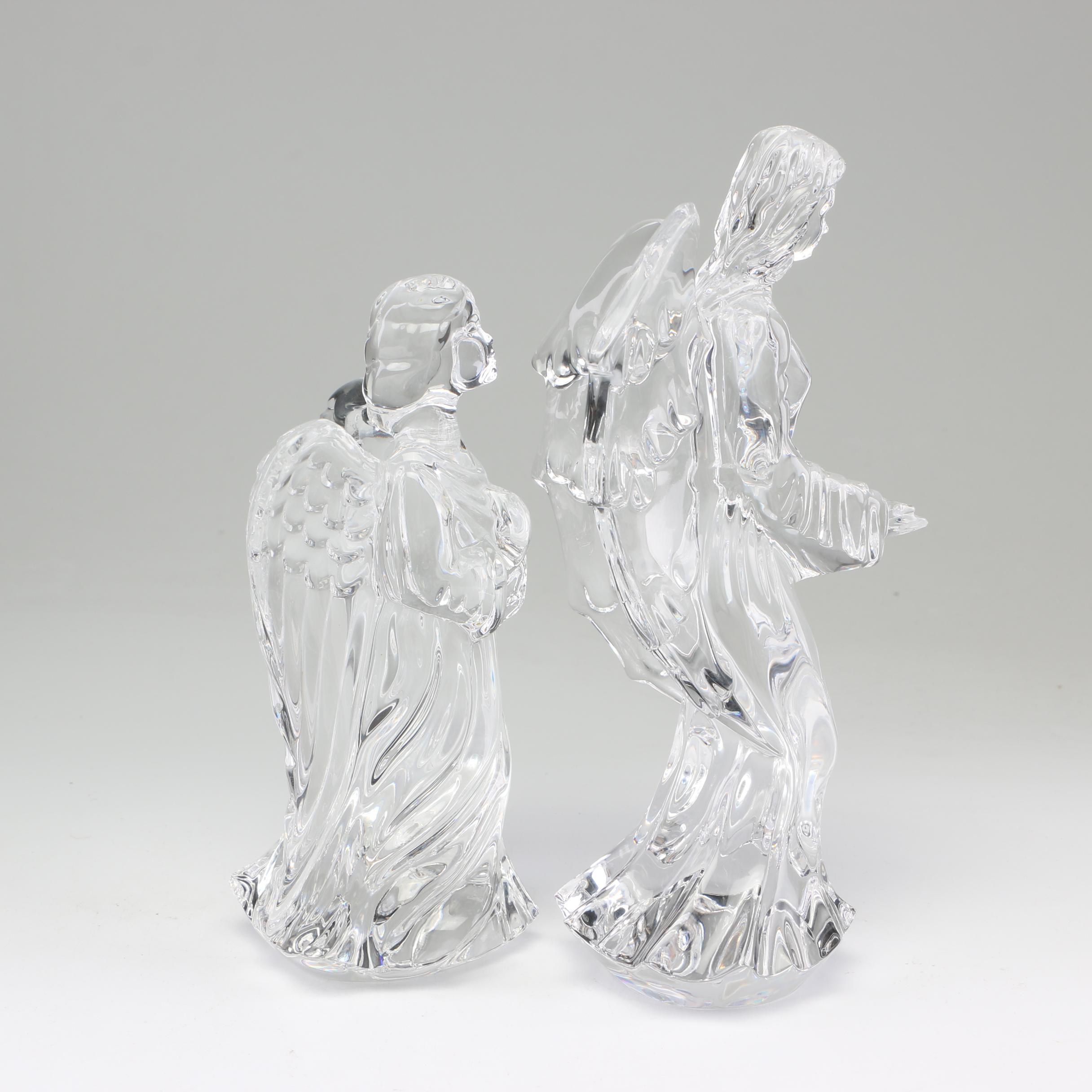 Waterford Crystal "Angel of Hope" and "Guardian Angel" Figurines