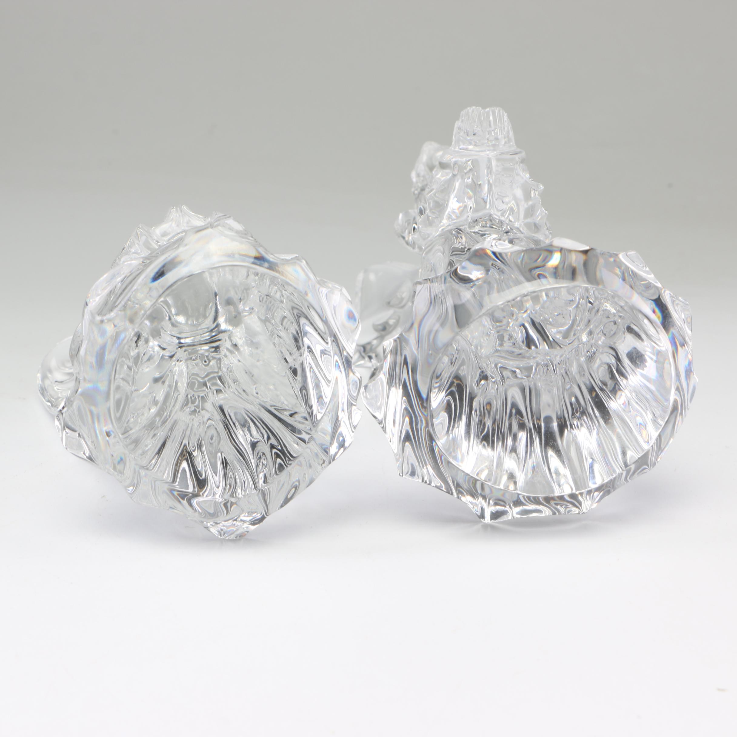 Waterford Crystal "Angel of Hope" and "Guardian Angel" Figurines
