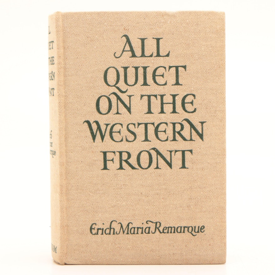 1929 "All Quiet on the Western Front" Early UK Edition by Erich Maria Remarque