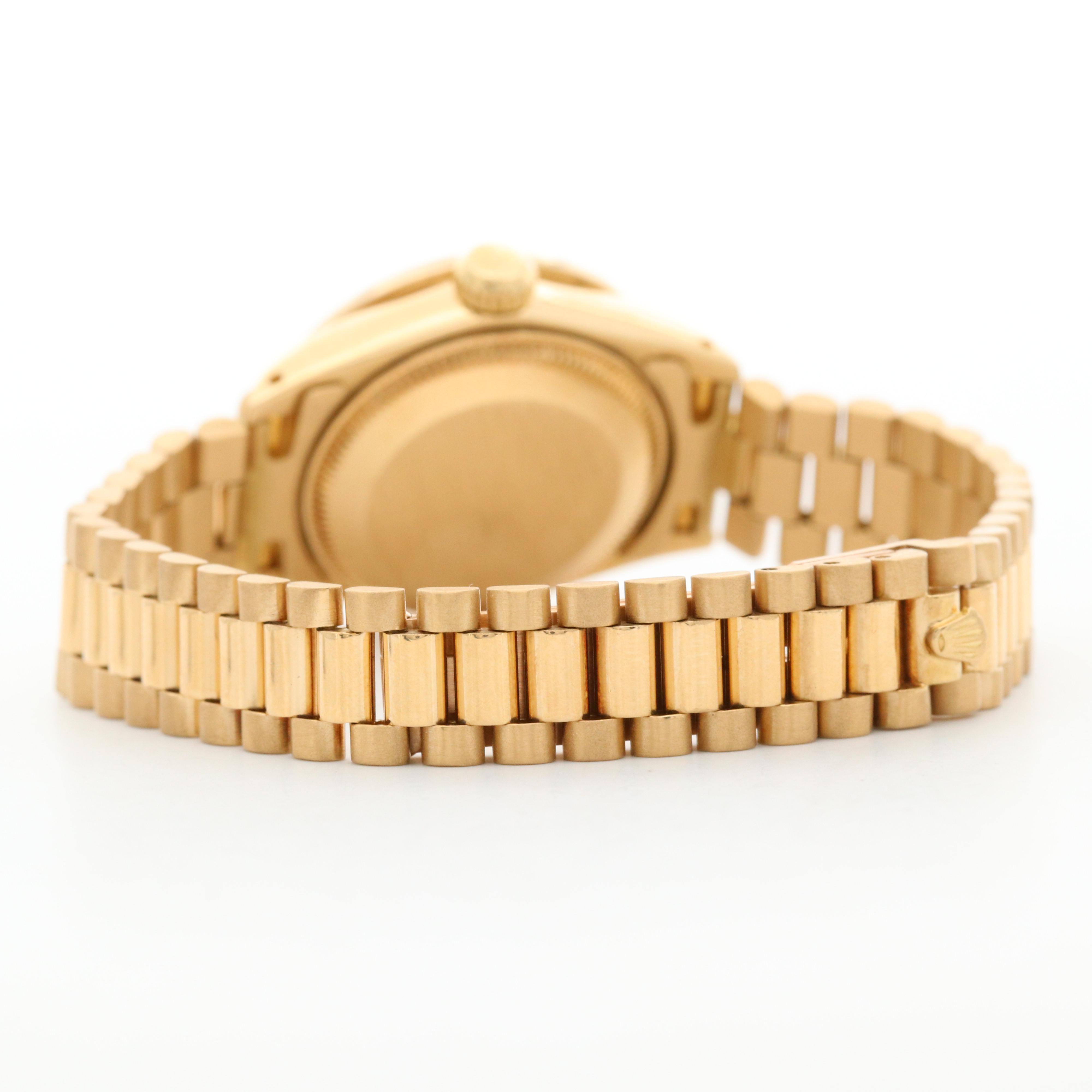 Rolex Datejust 18K Yellow Gold and 1.15 CTW Diamond Watch, Circa 1982