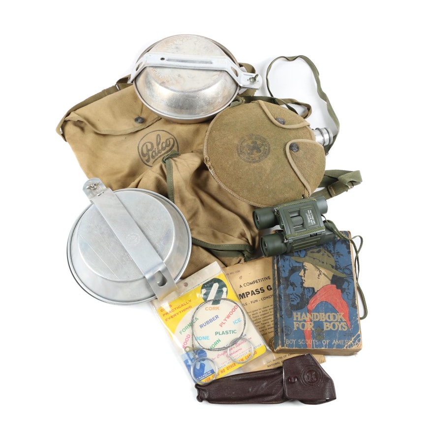 Boy Scout Handbook, Mess Kits, Canteen, and More, Vintage