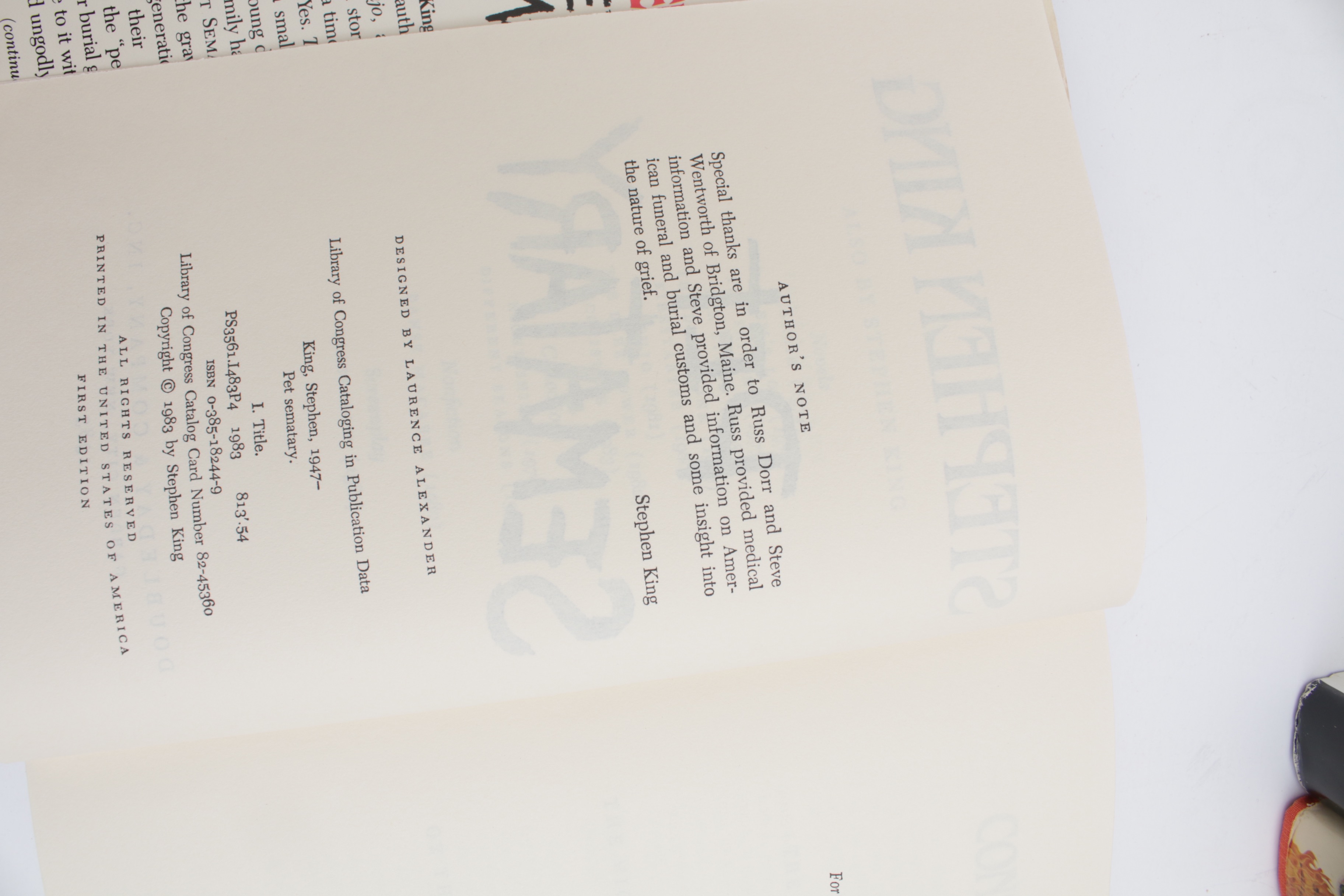 First Edition "Pet Sematary" and Other Early Edition Stephen King Books
