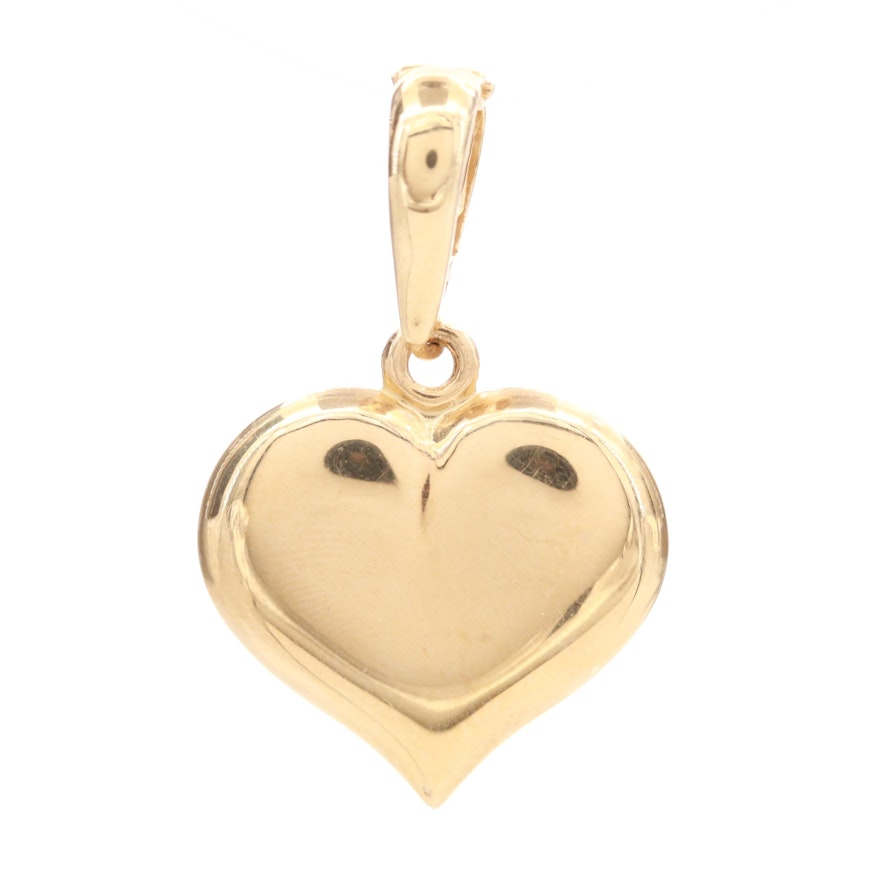 Milor 14K Yellow Gold Heart Enhancer Pendant