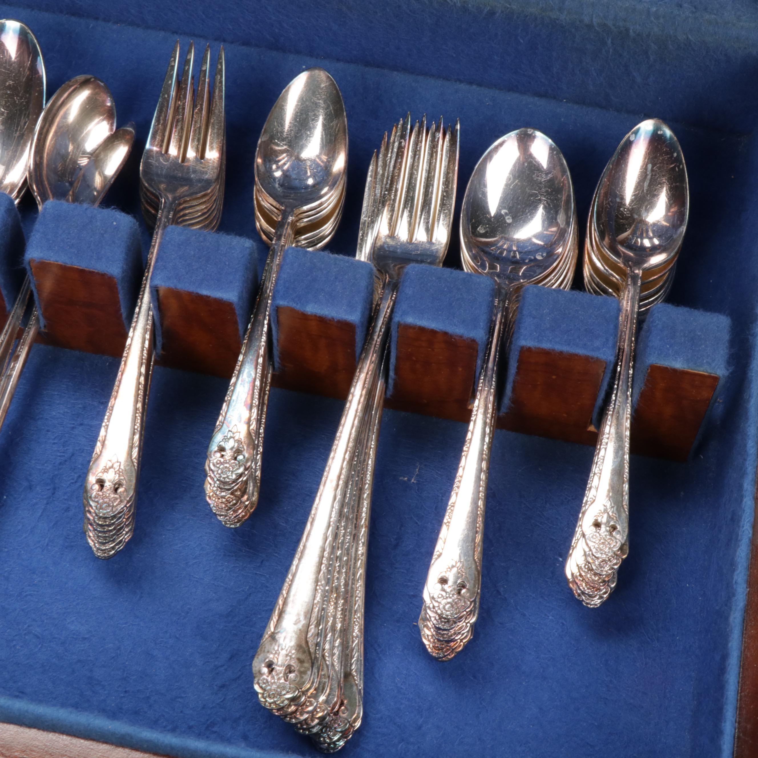Holmes & Edwards "Lovely Lady" Inlaid Silver Plate Flatware