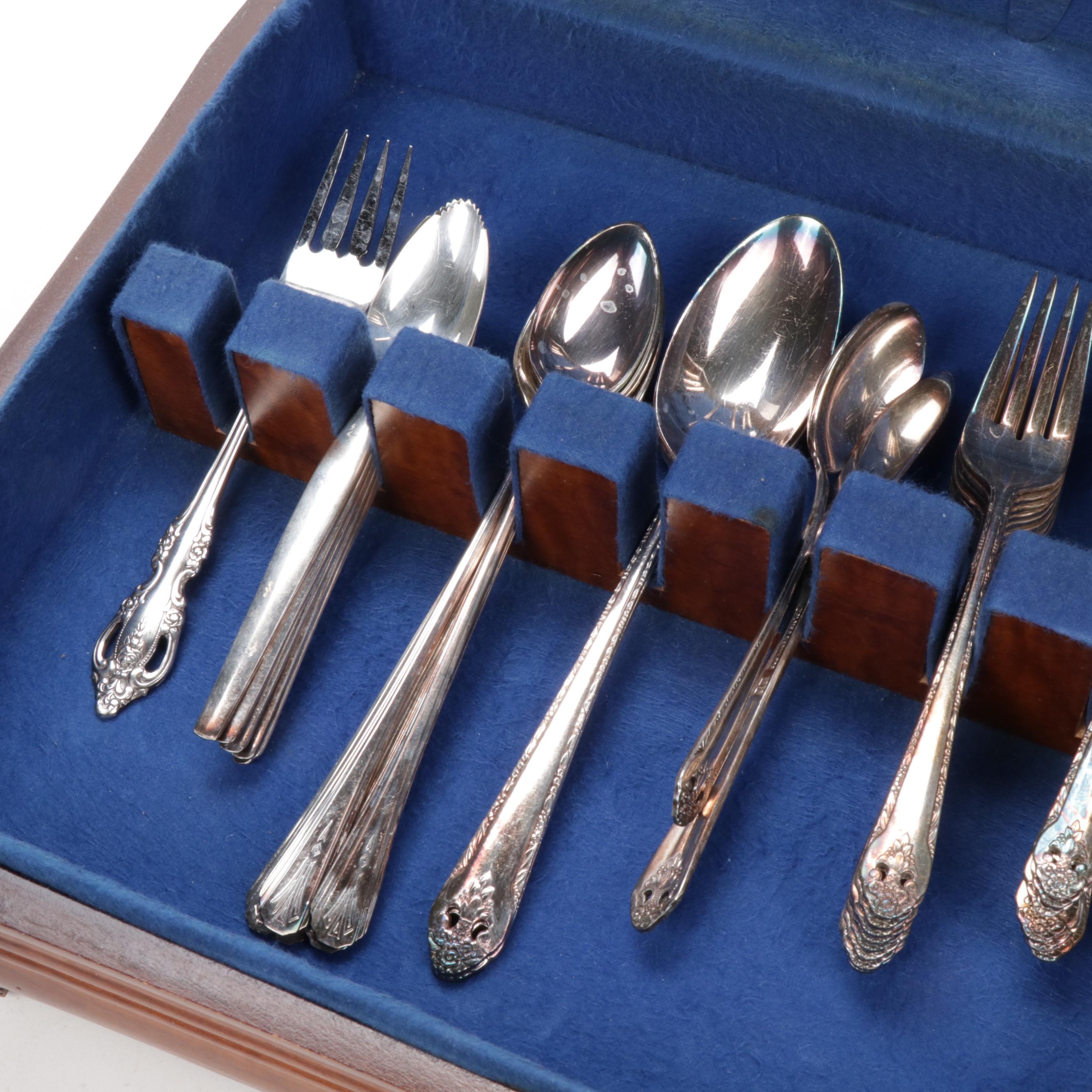 Holmes & Edwards "Lovely Lady" Inlaid Silver Plate Flatware