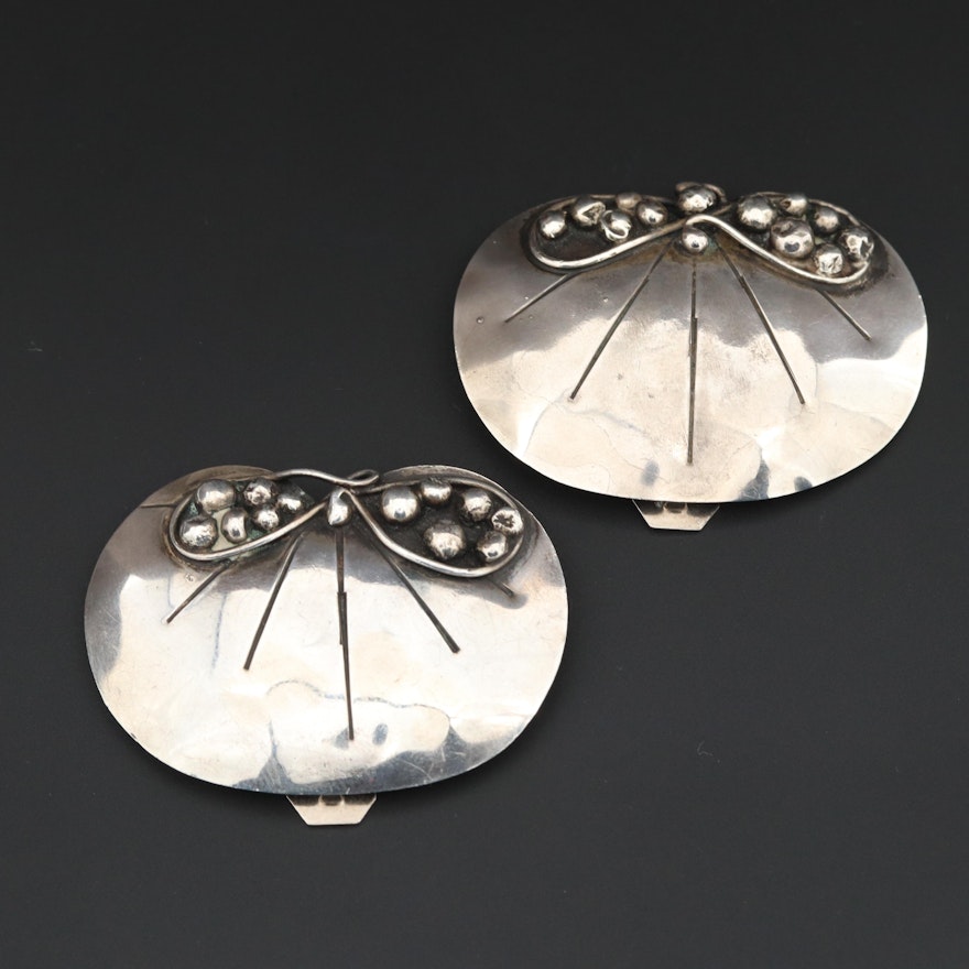 Arts and Crafts Mary Gage Sterling Silver Dress Clips