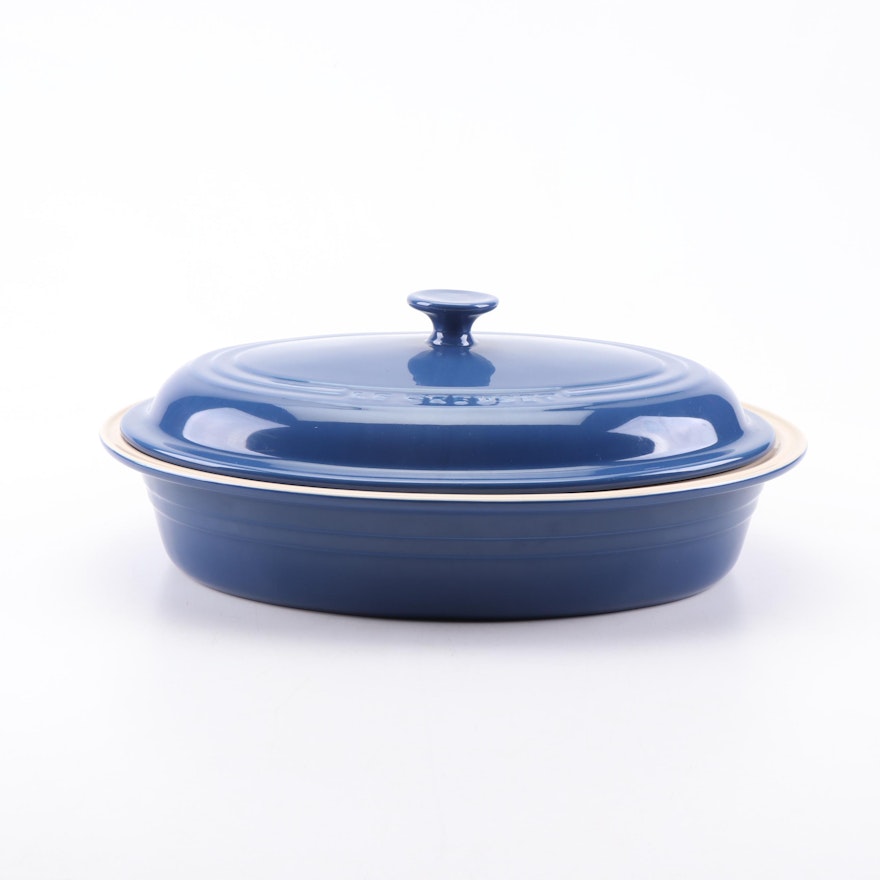 Le Creuset Cobalt Stoneware Baking Dish with Lid