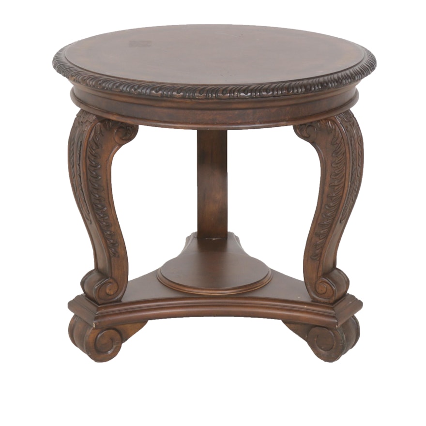 T.S. Berry Wood Round Accent Table