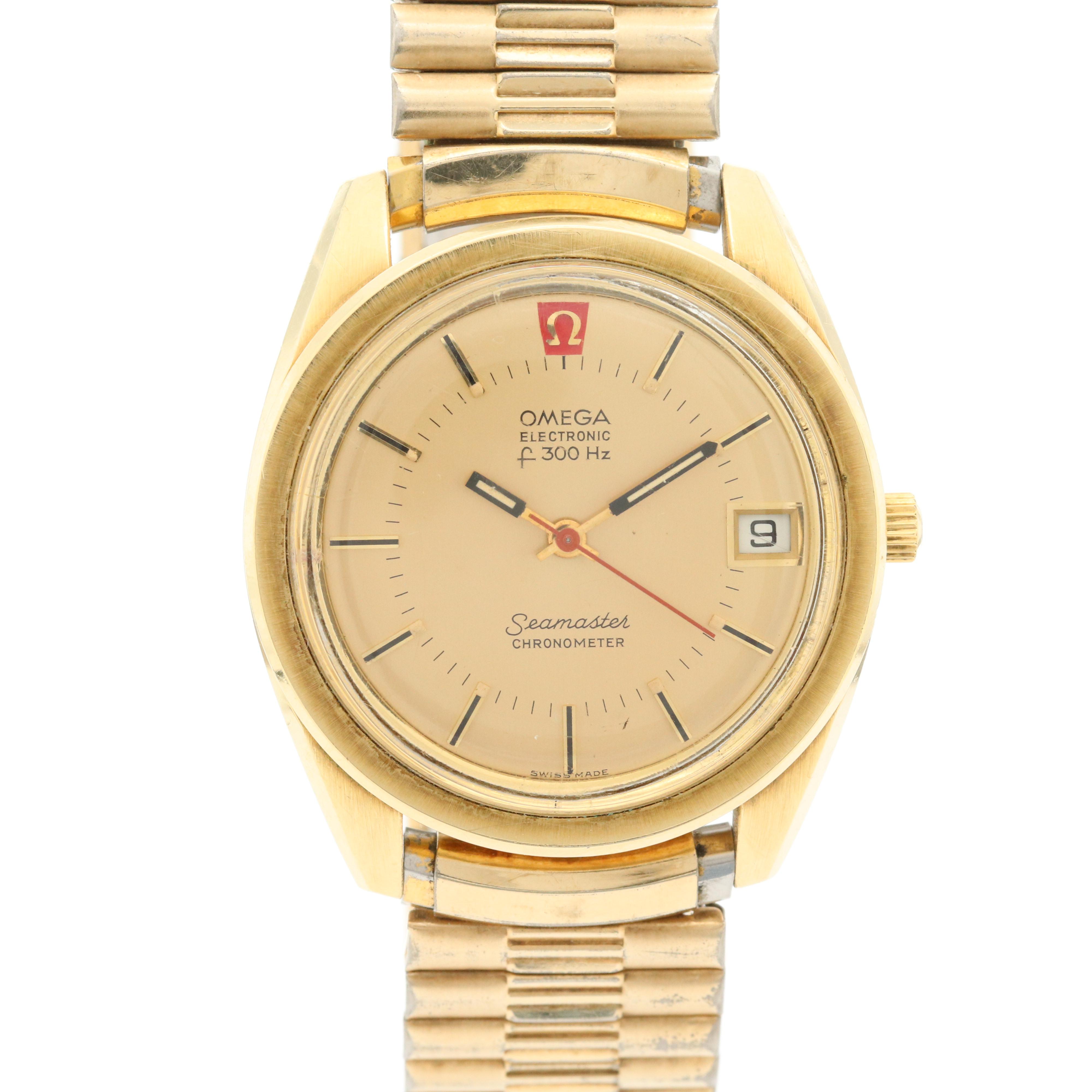 Vintage Omega Seamaster Gold Tone Tuning Fork Electric Watch, Circa 1970