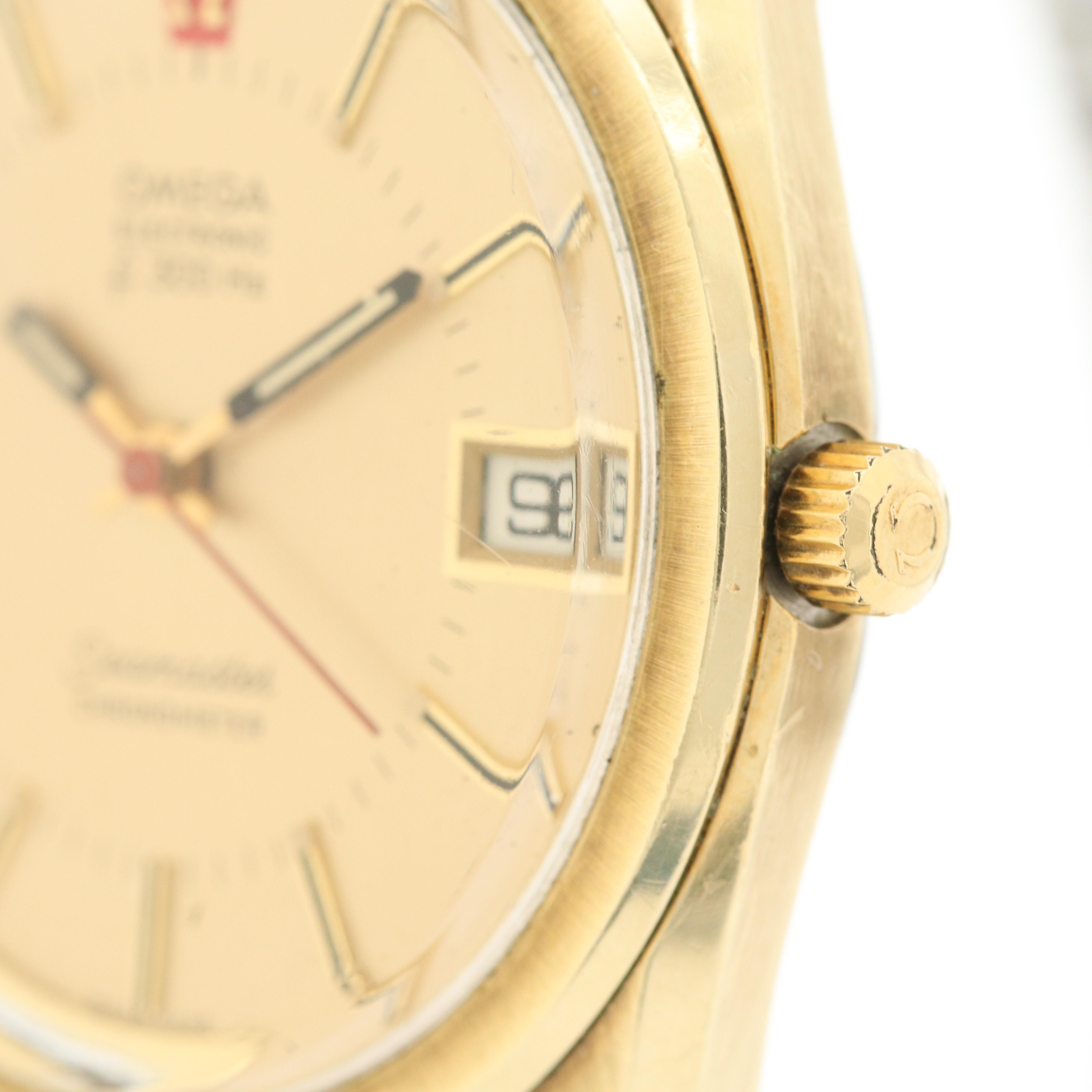 Vintage Omega Seamaster Gold Tone Tuning Fork Electric Watch, Circa 1970