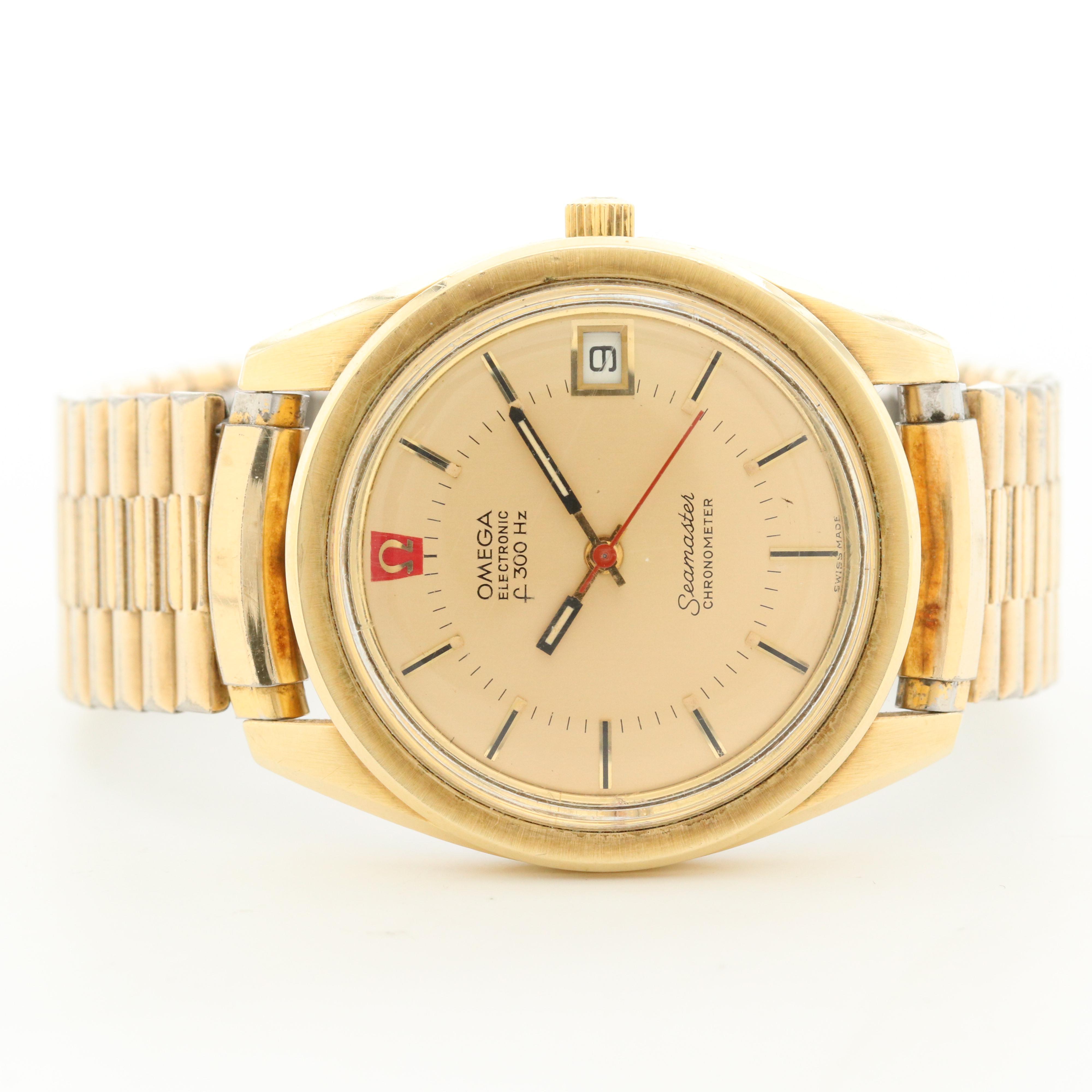 Vintage Omega Seamaster Gold Tone Tuning Fork Electric Watch, Circa 1970