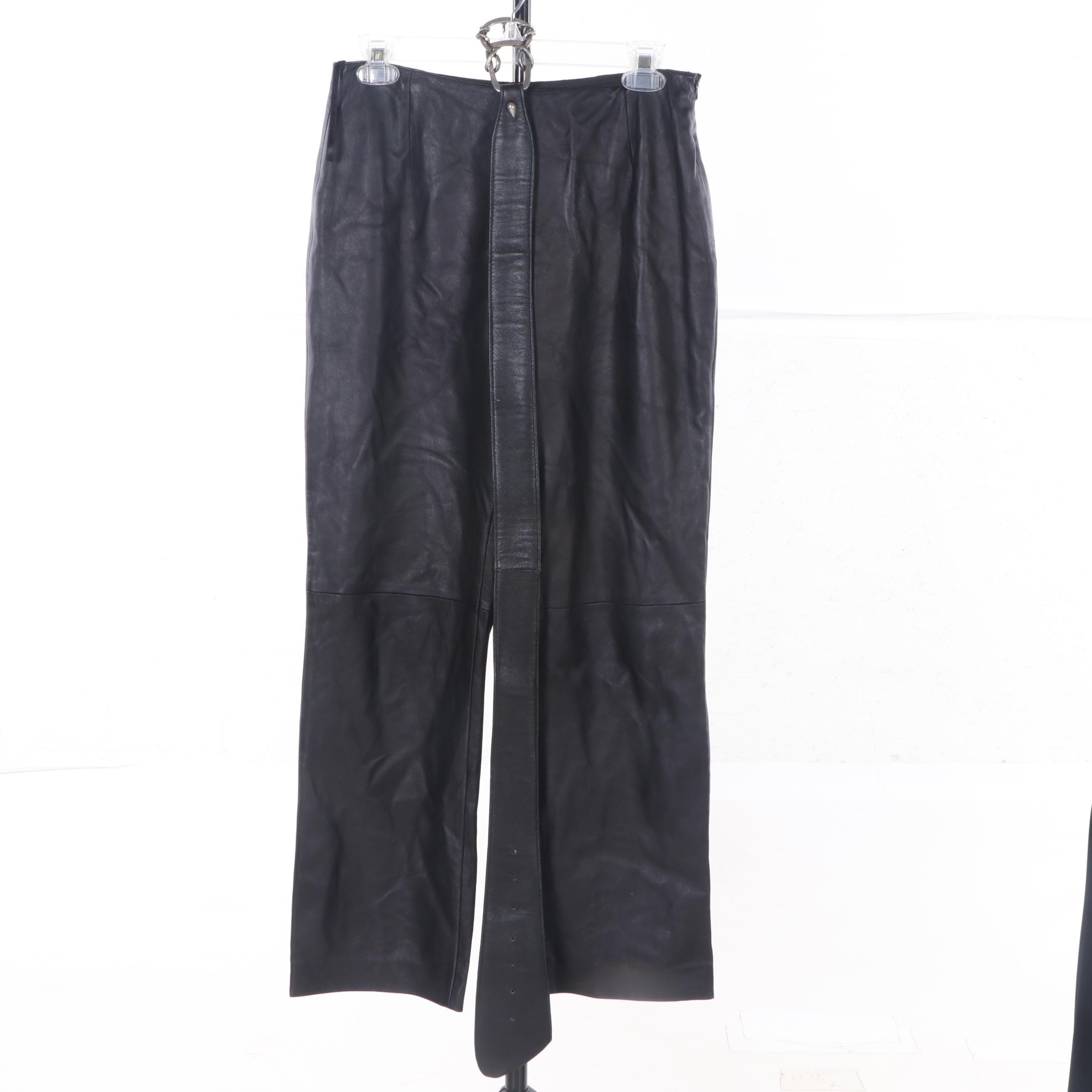 Lauren Ralph Lauren Evening Dress and Barry Bricken Lamb Leather Pants and Belt