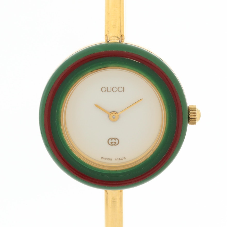 Vintage Gucci Gold Tone Quartz Wristwatch