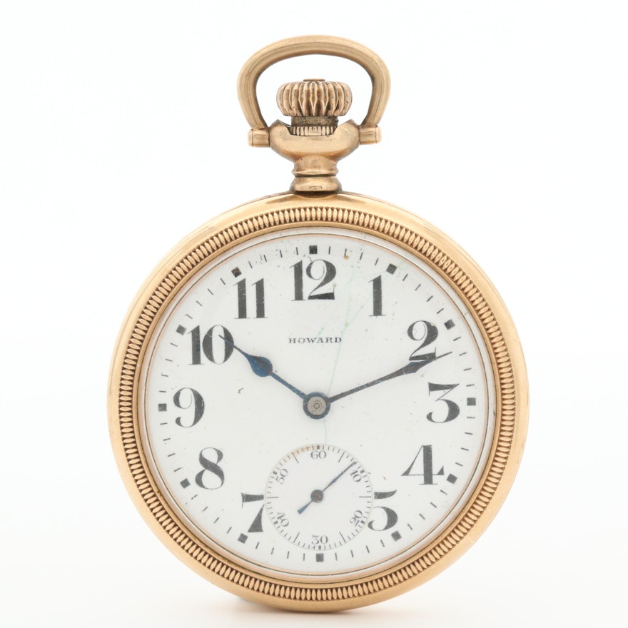 1912 E. Howard Watch Co. Gold Filled Open Face  Pocket Watch