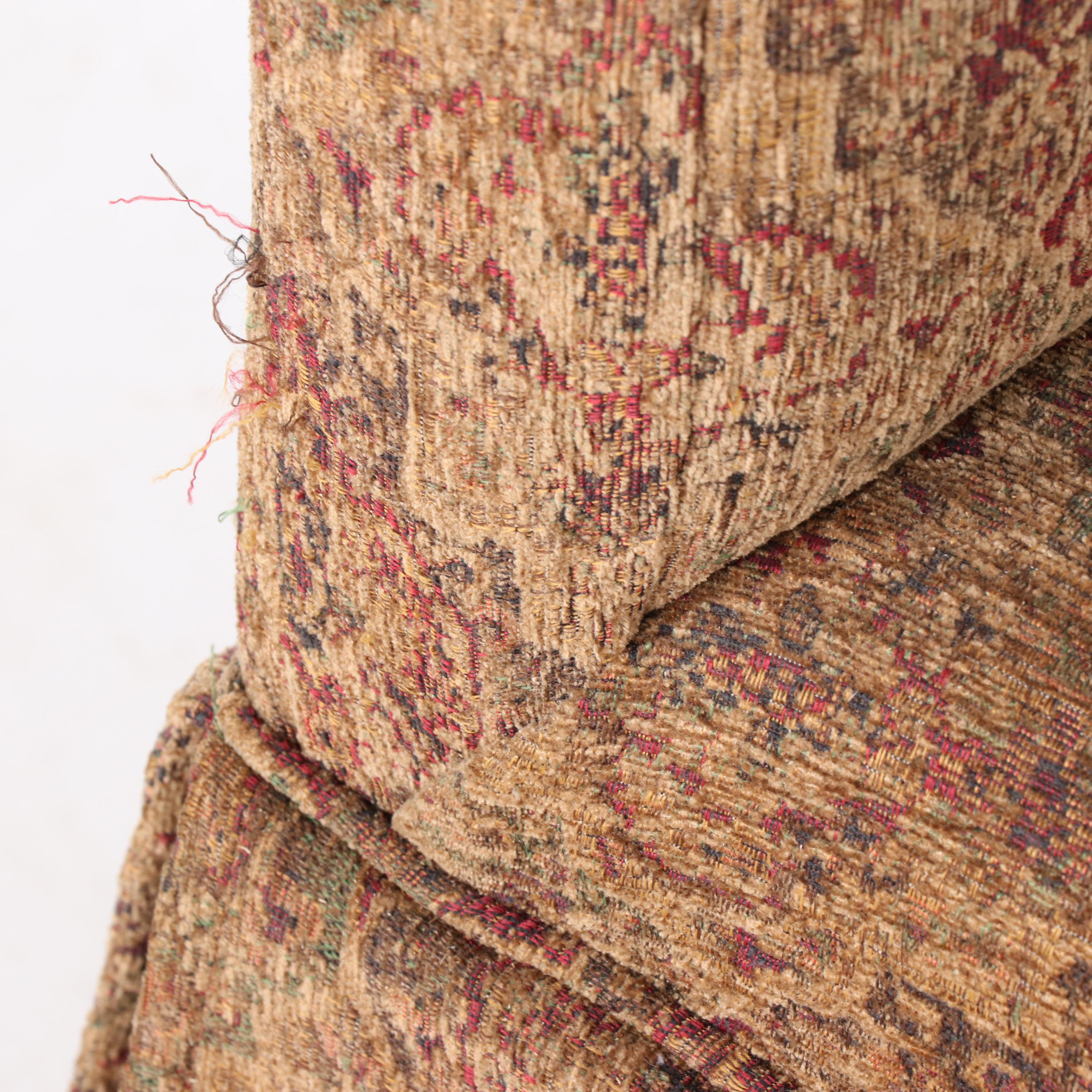 Pair of Bombay Company Upholstered Tassel Back Parsons Dining Chairs