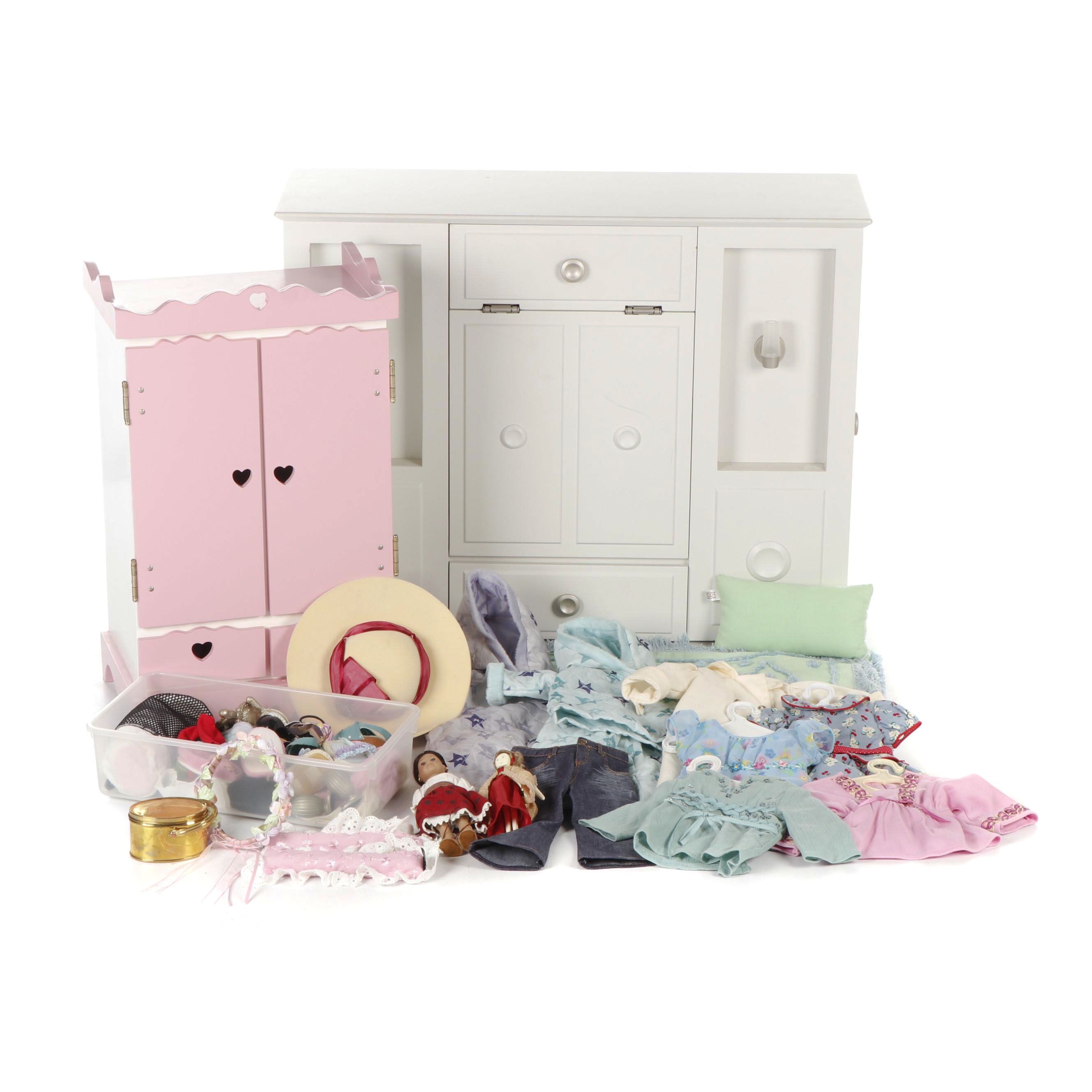 American Girl Doll Wardrobe, 3-in-1 Bedroom Wardrobe and Accessories